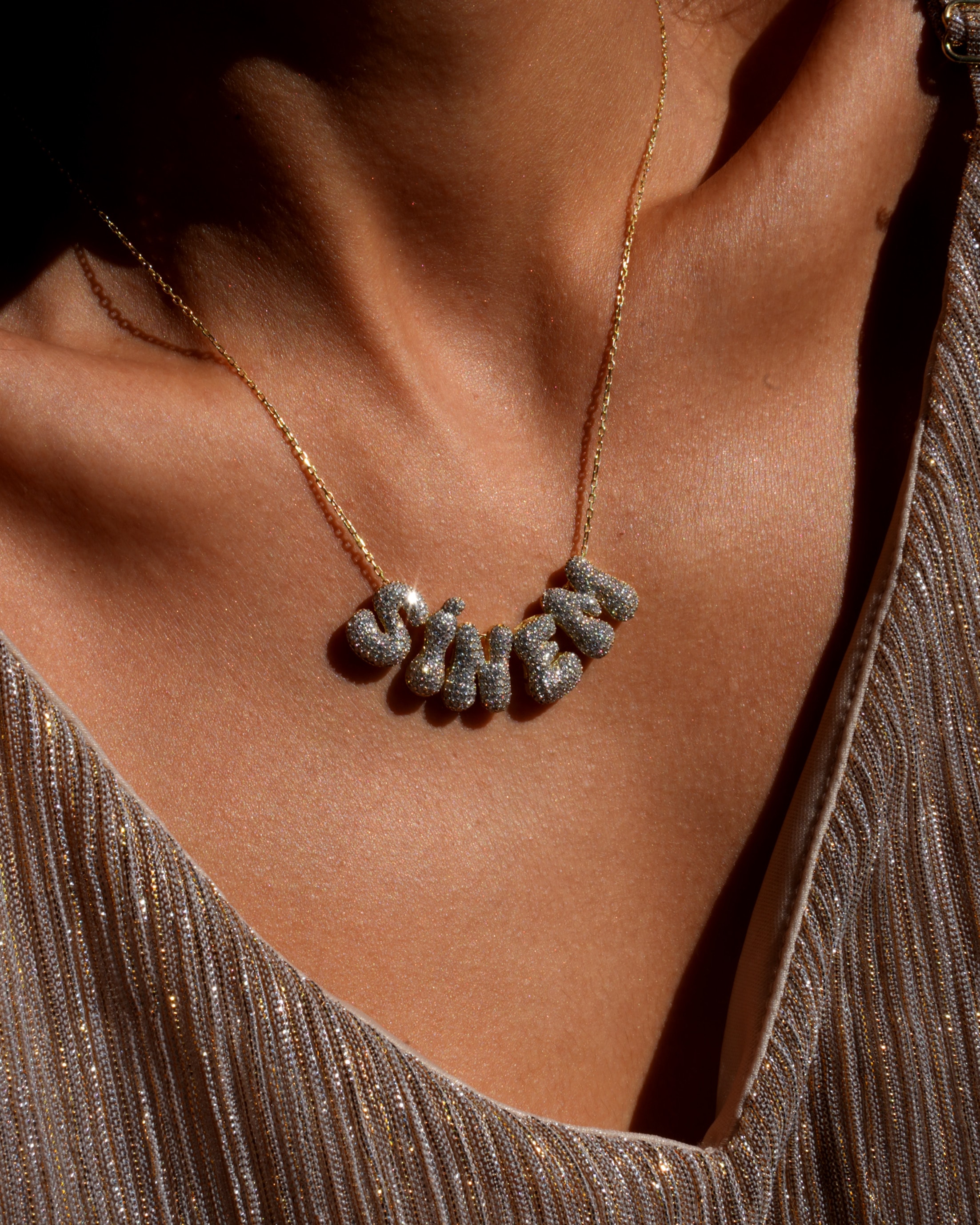 925 Gümüş / Ice İsim Kolye