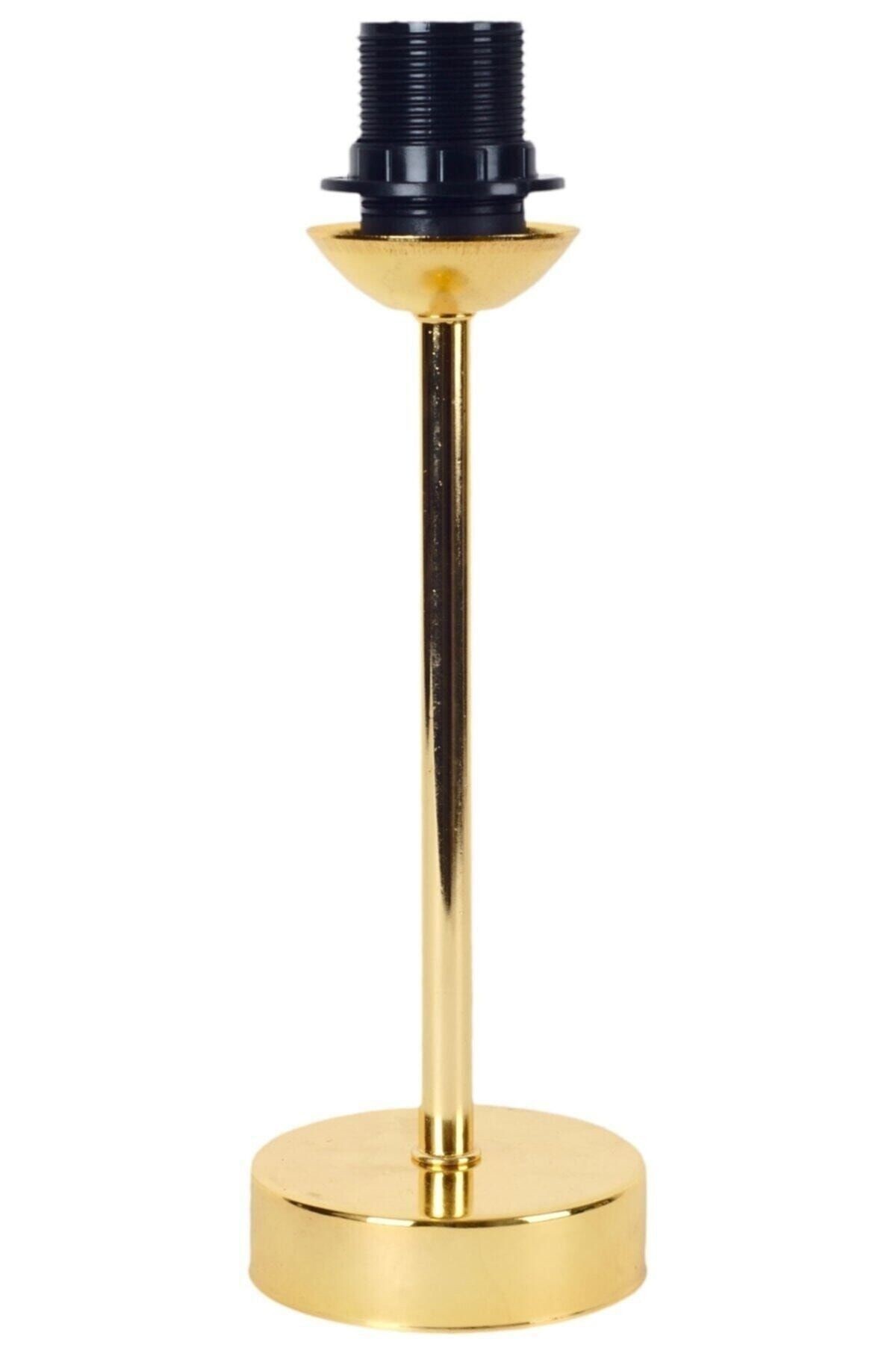 Modern Abajur Siyah Gold Kaplama Metal Ayak