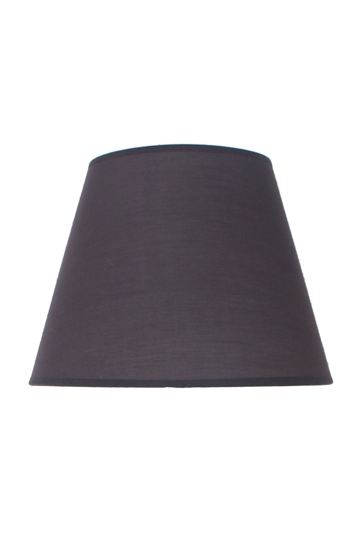 Modern Metal Top Gümüş Ayaklı Kumaş Füme Abajur