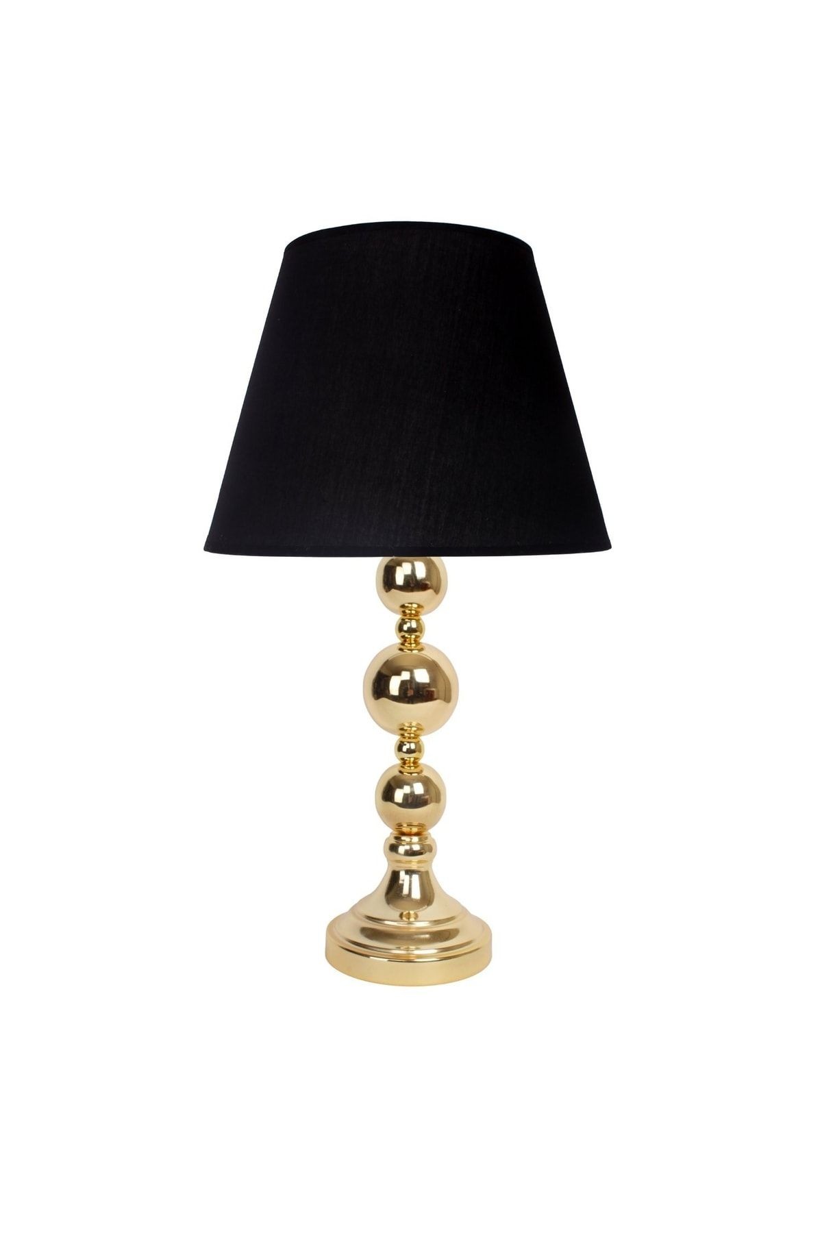 Modern Metal Top Gümüş Ayaklı Kumaş Siyah Abajur Abd0202