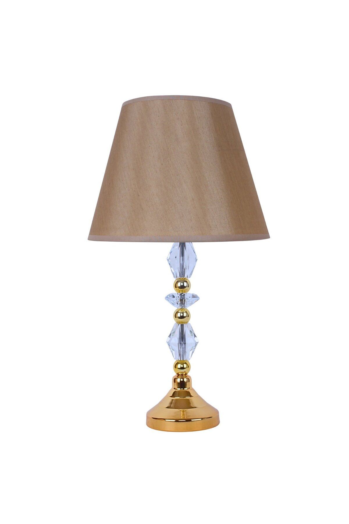 Modern Gold Kristal Ayak Abajur Gold Renk Şapka Feza Model AB1024