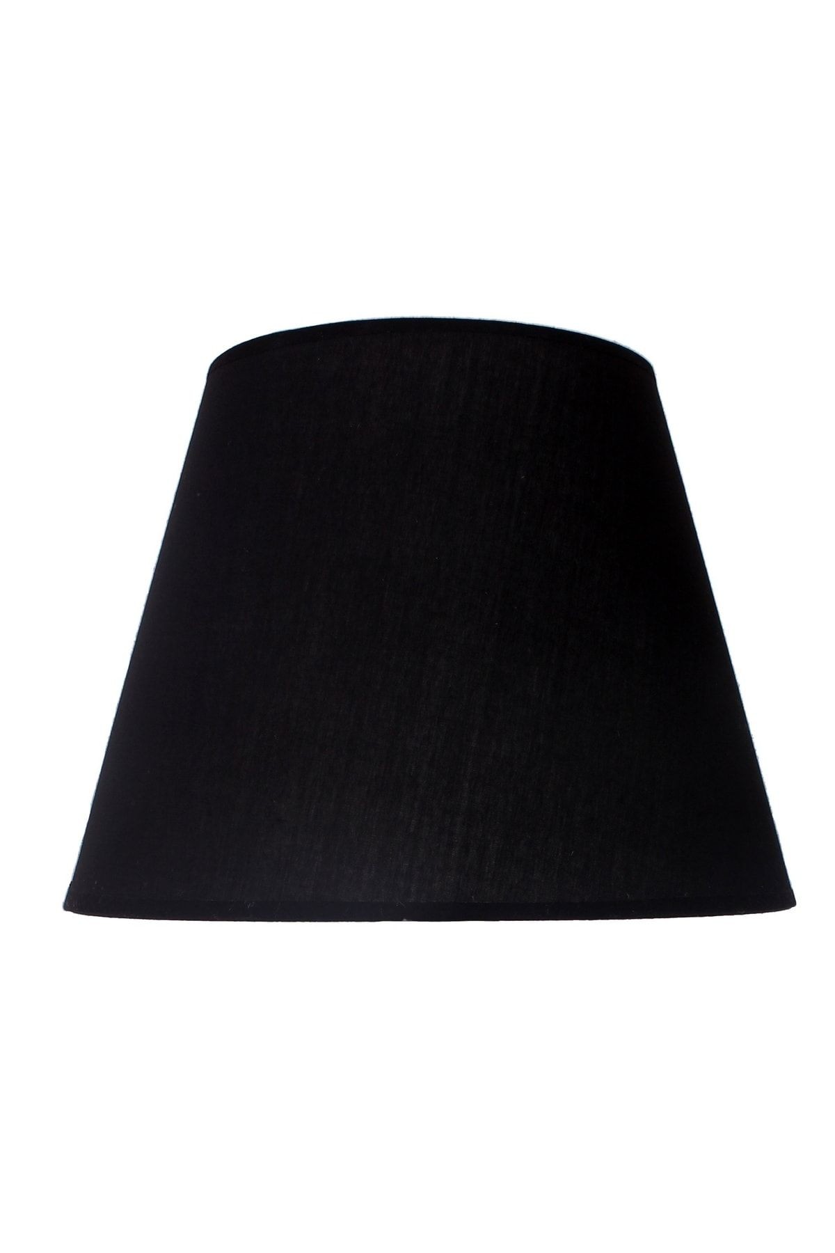 Modern Metal Top Gümüş Ayaklı Kumaş Siyah Abajur Abd0203