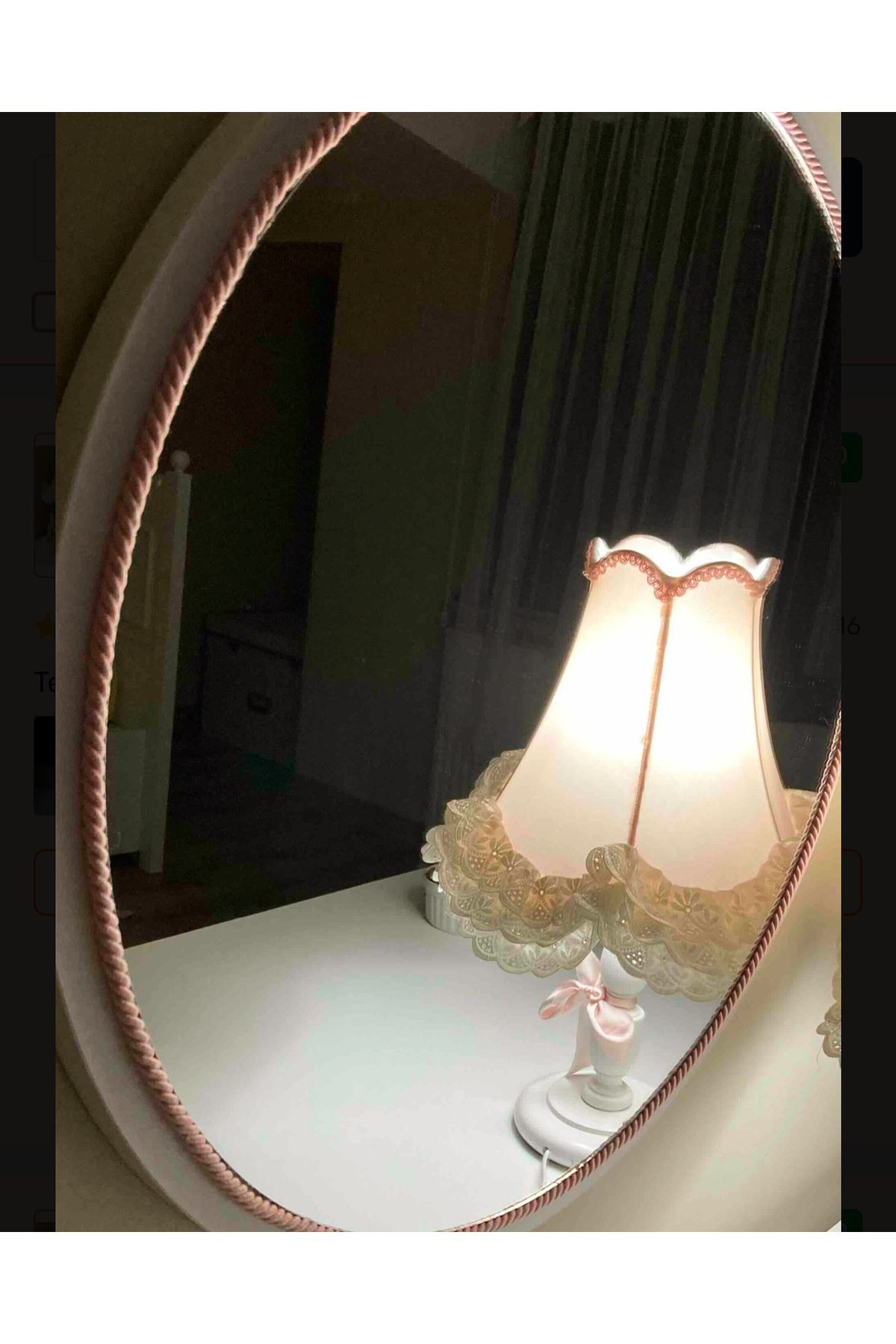 Luluavizem Fisto Detay Toz Pembe Abajur 1 Modern Kumaş Pembe