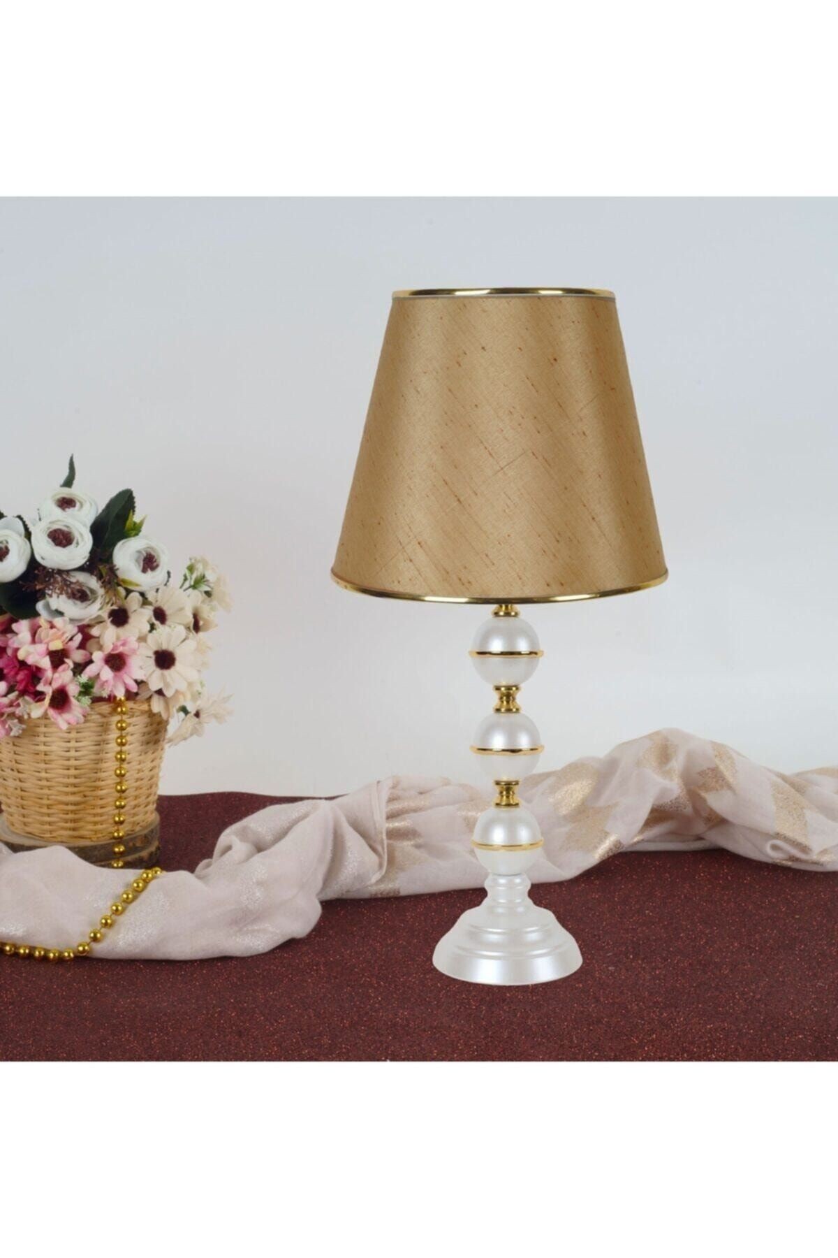 Modern Abajur Sedef Kaplama Gold