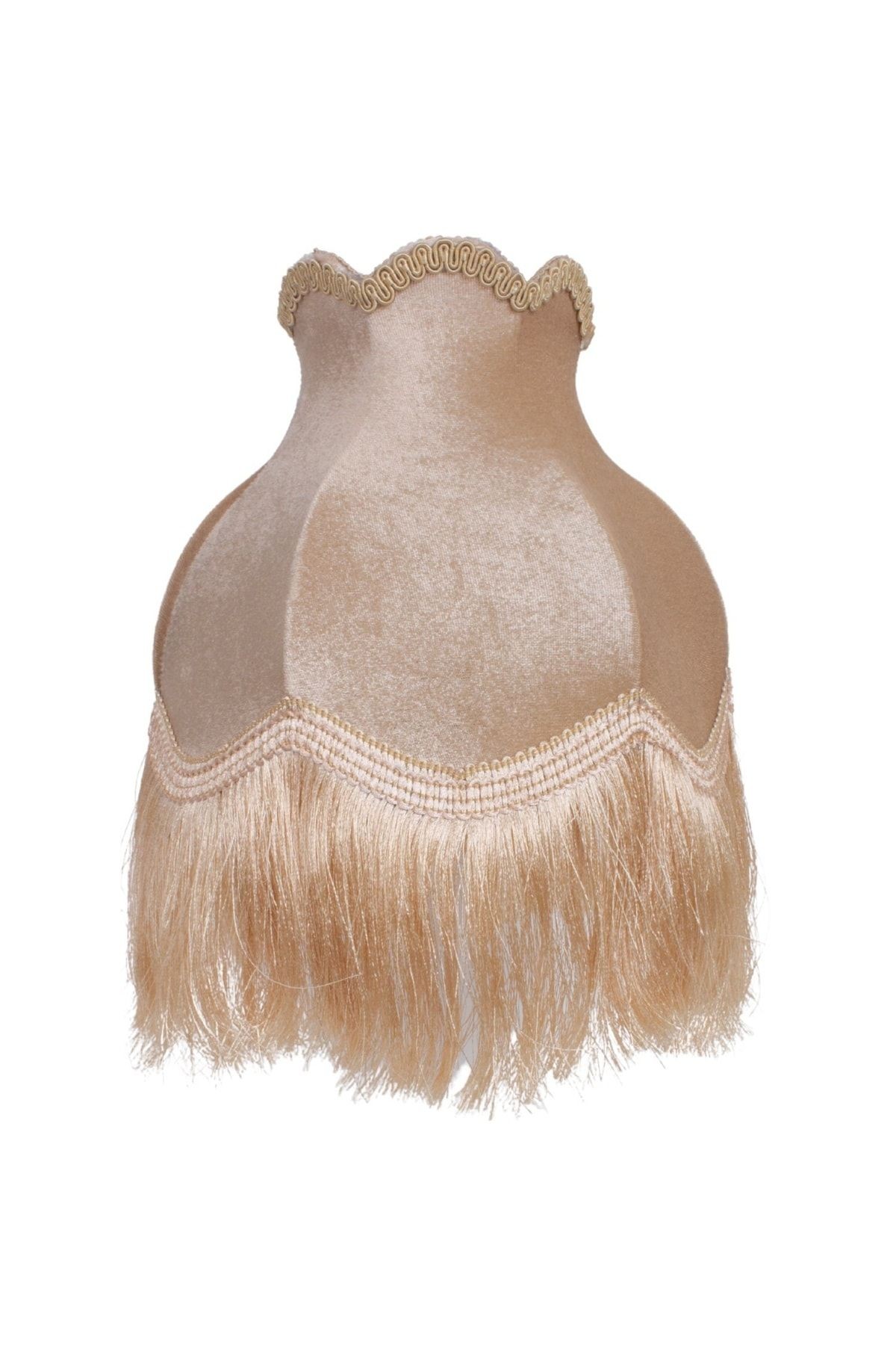 Gold Renk Kadife Kumaş Kaplı Yatak Odası Salon Için Vintage Abajur Ab0122334