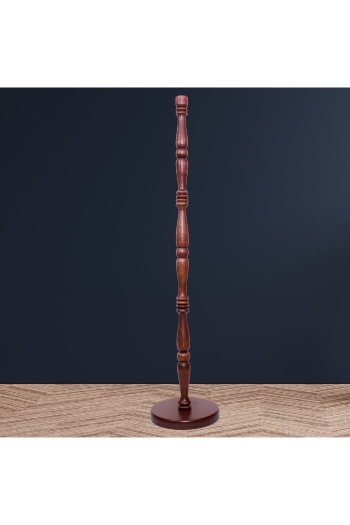 Bordo Gold Saçak Vintage Lambader Kumaş Kaplama Kahverengi Ahşap Ayak Lm0124