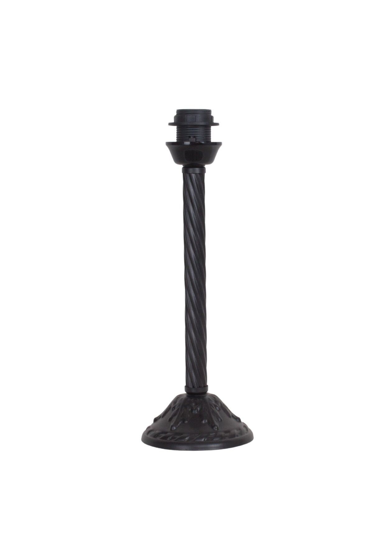 Füme Kadife Vintage Abajur Metal Ayak Siyah Fırın Boya AB07503