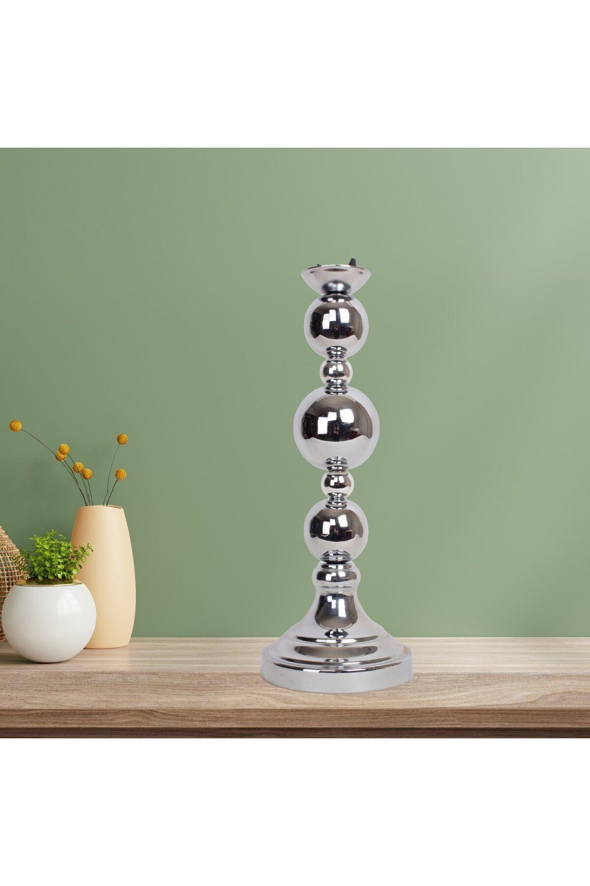 Füme Kadife Vintage Abajur Kaplama Metal Ayak AB07504