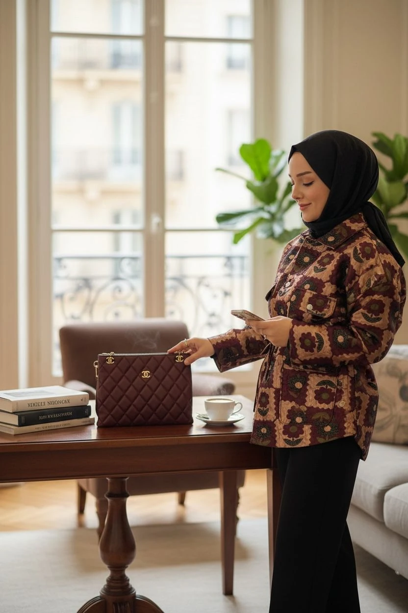 Fidelya Jakar Ceket - Bordo