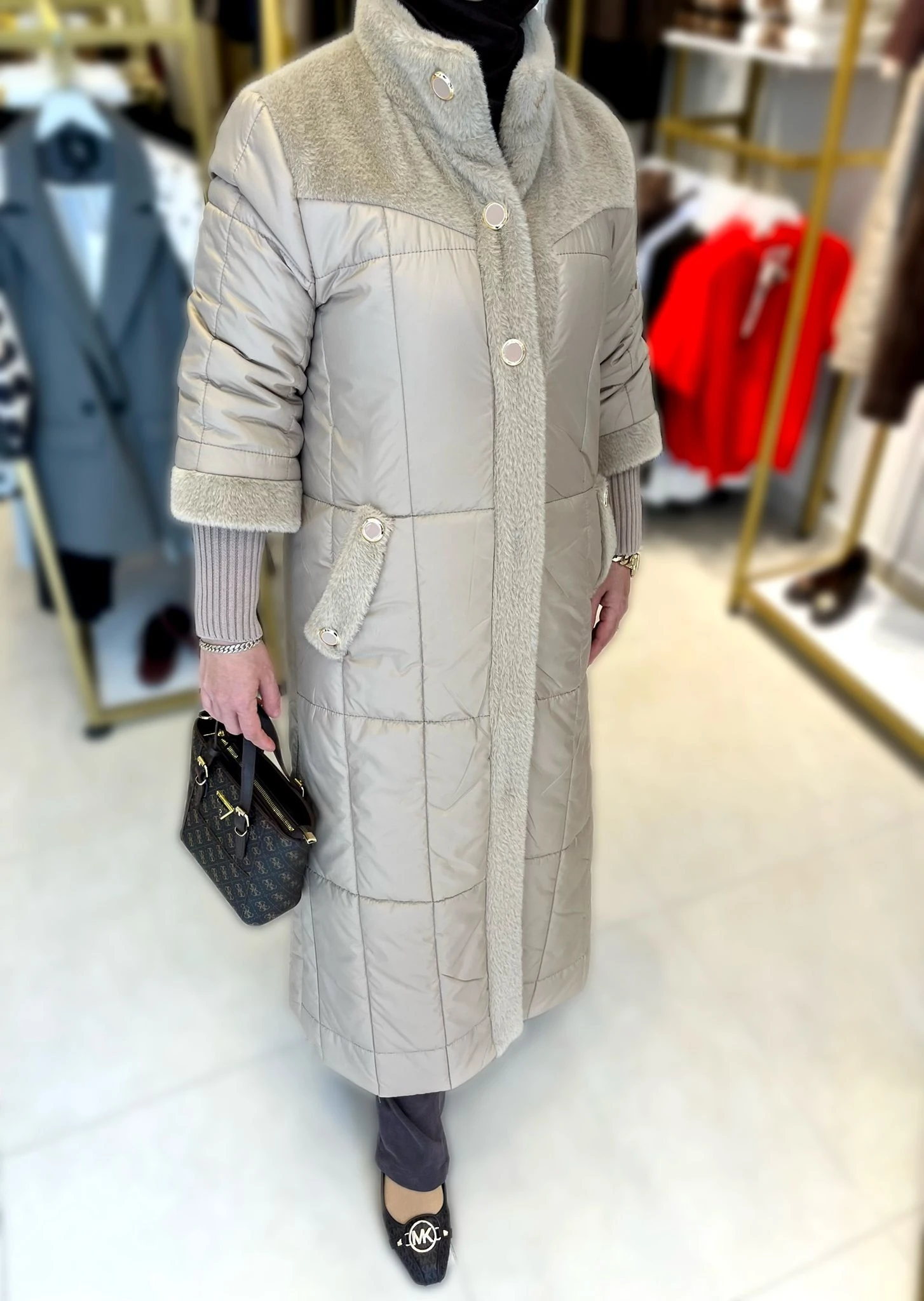 Kürk Detaylı Mont Vizon