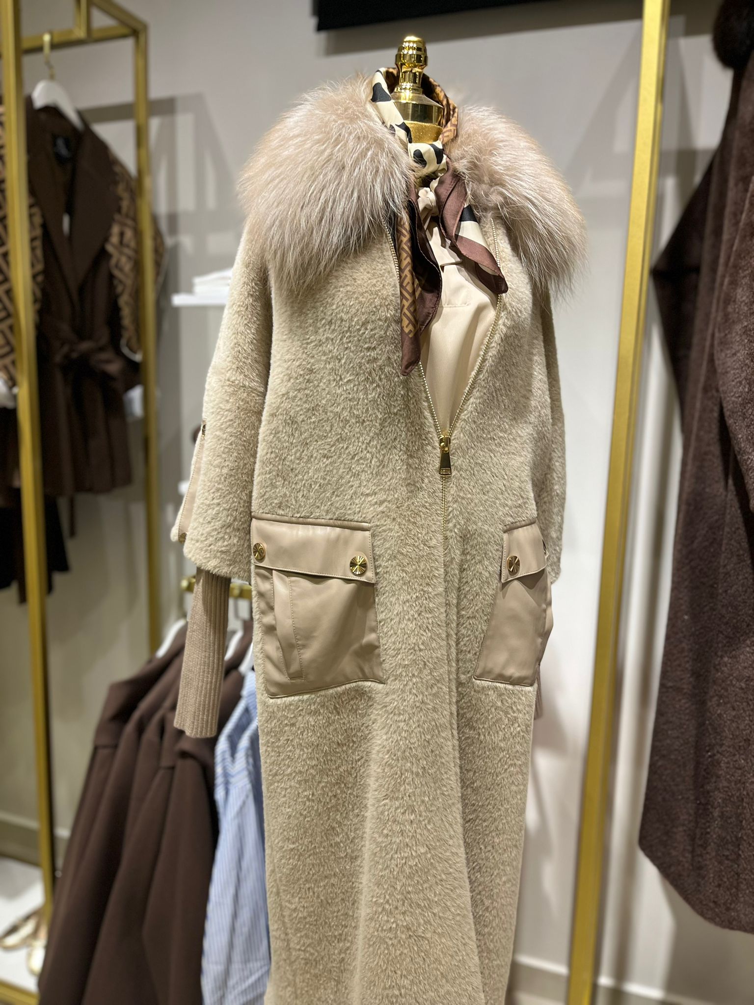 Angora Kürk Kaban Vizon