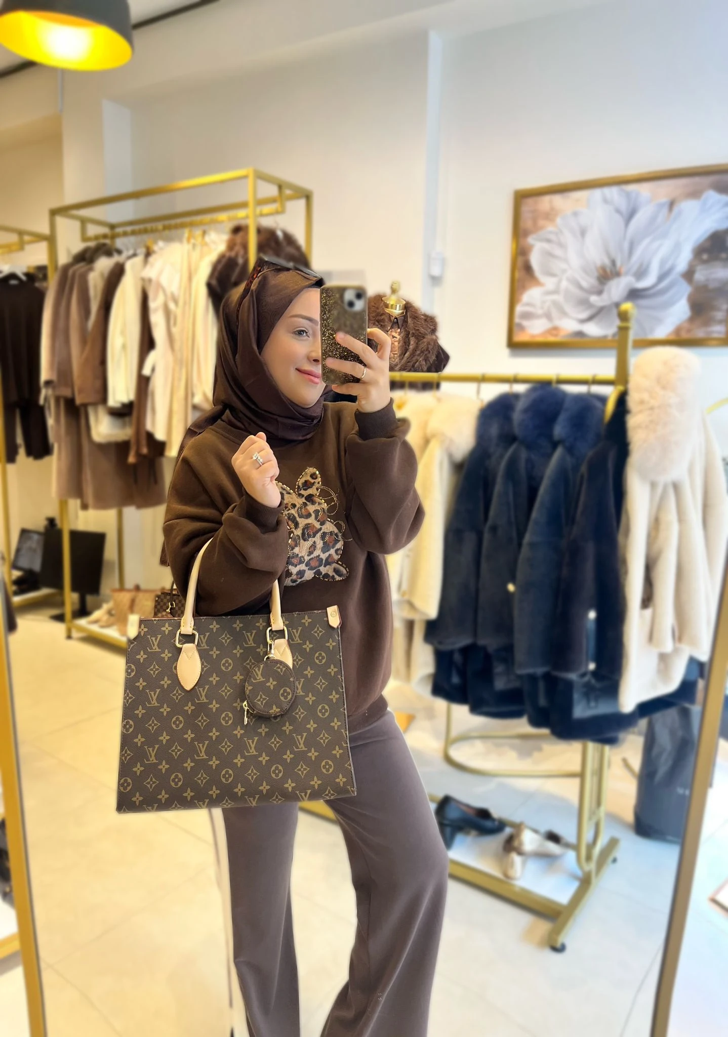 Leopar Desenli Sweatshirt