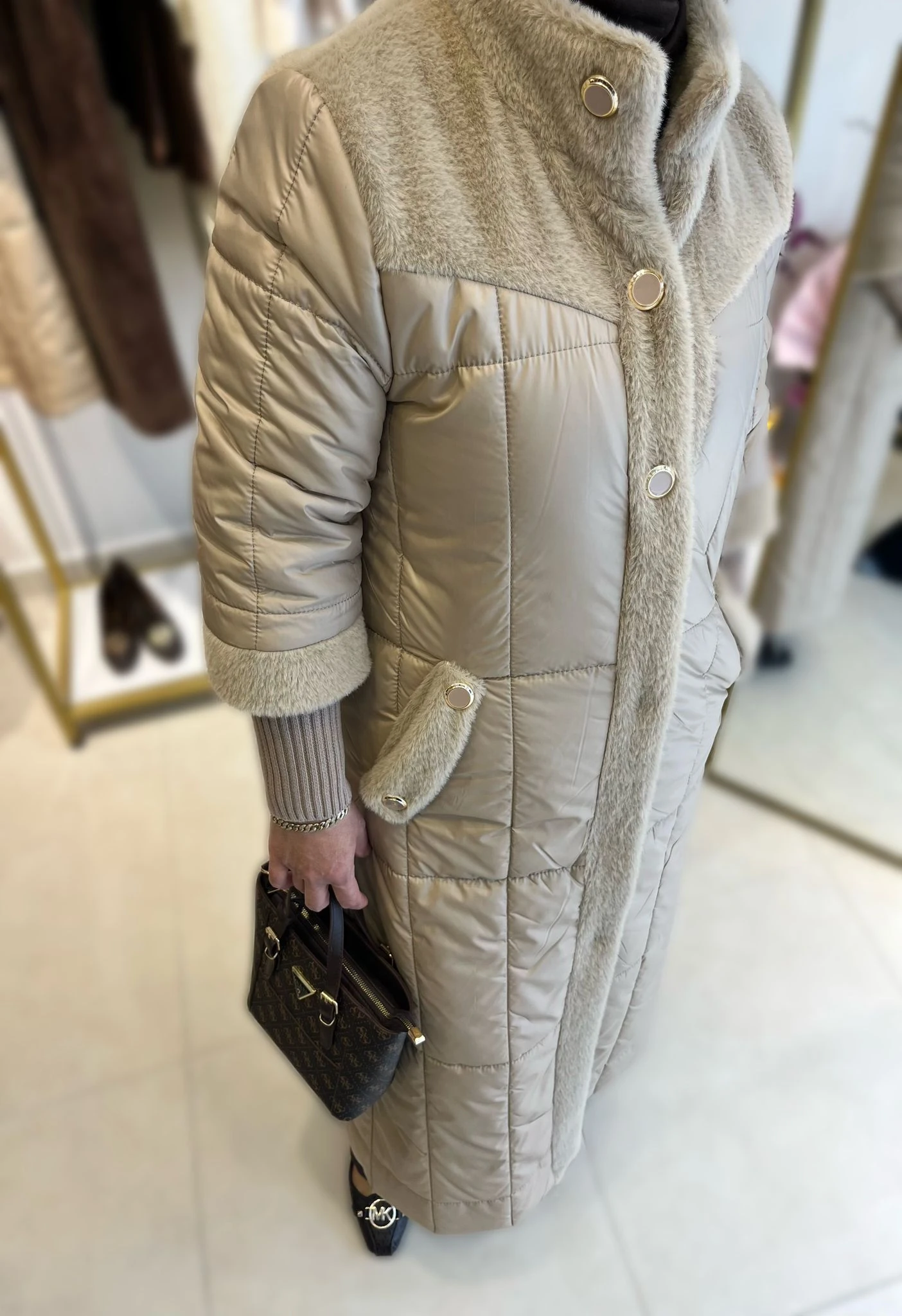 Kürk Detaylı Mont Vizon