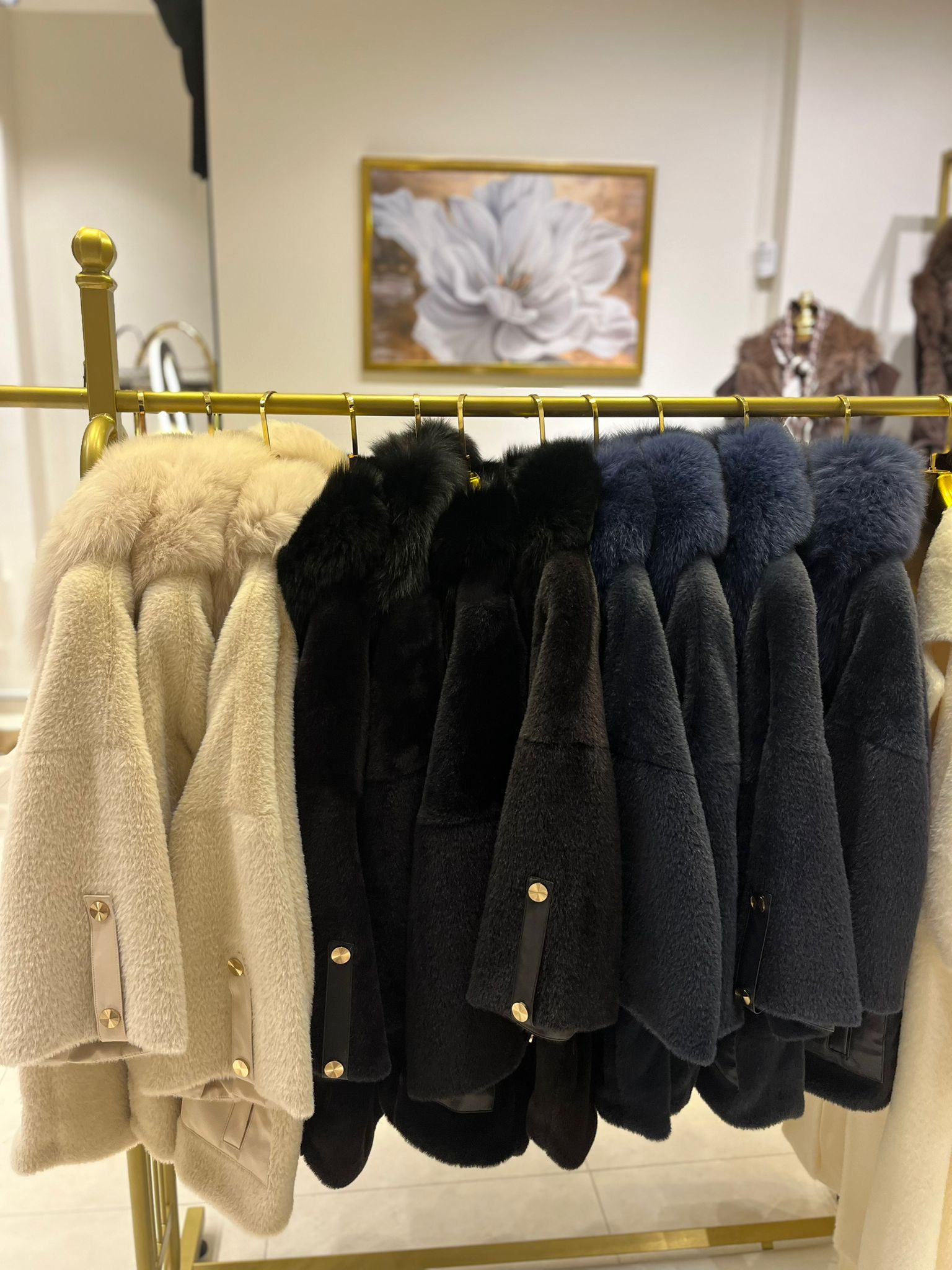 Angora Kürk Kaban Siyah