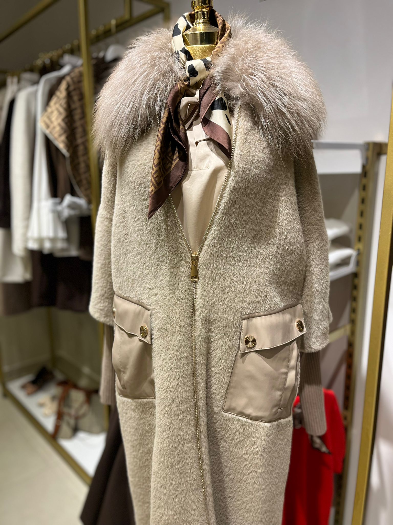 Angora Kürk Kaban Vizon