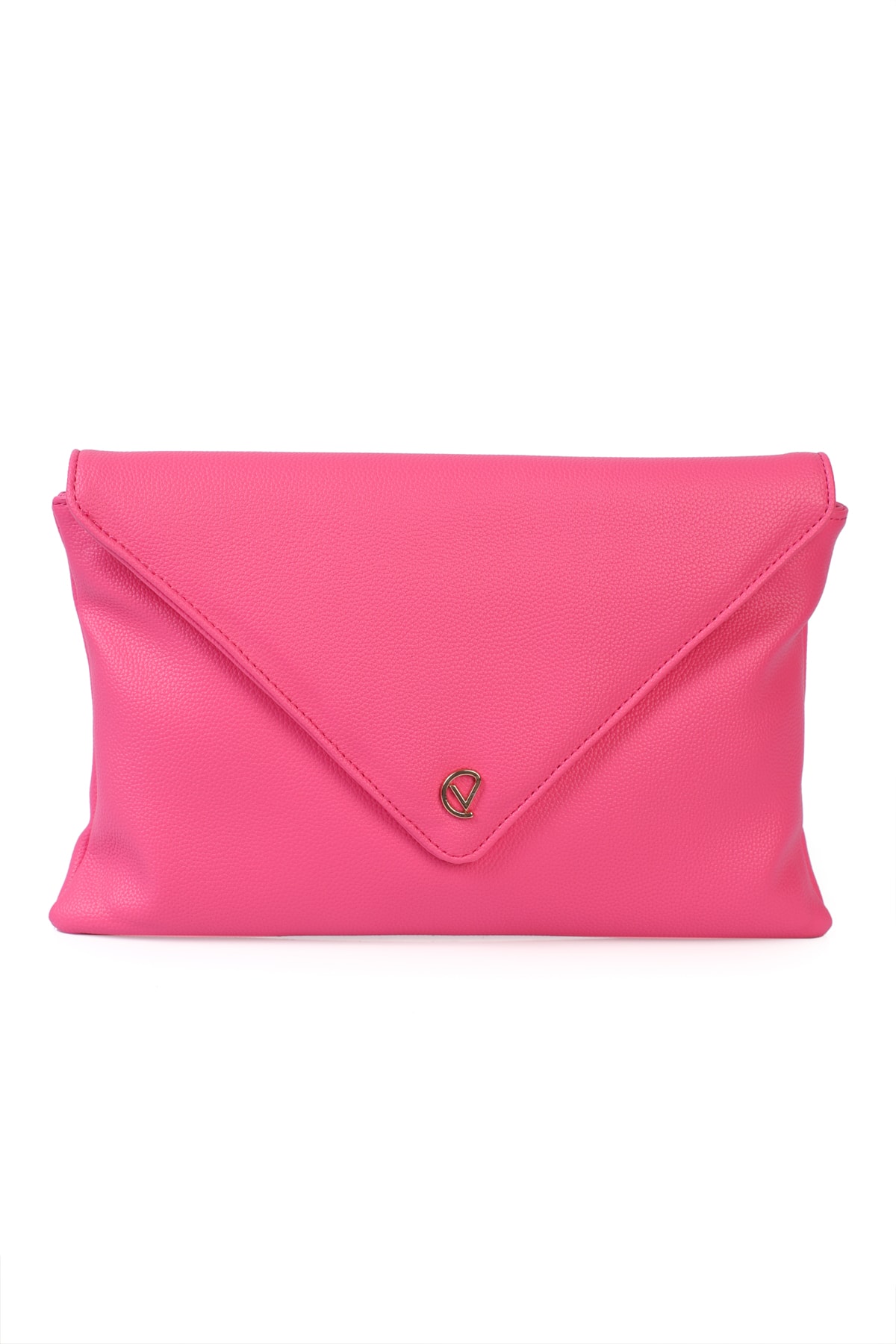 Gemma Zarf Kapaklı Clutch Çanta - Fuşya