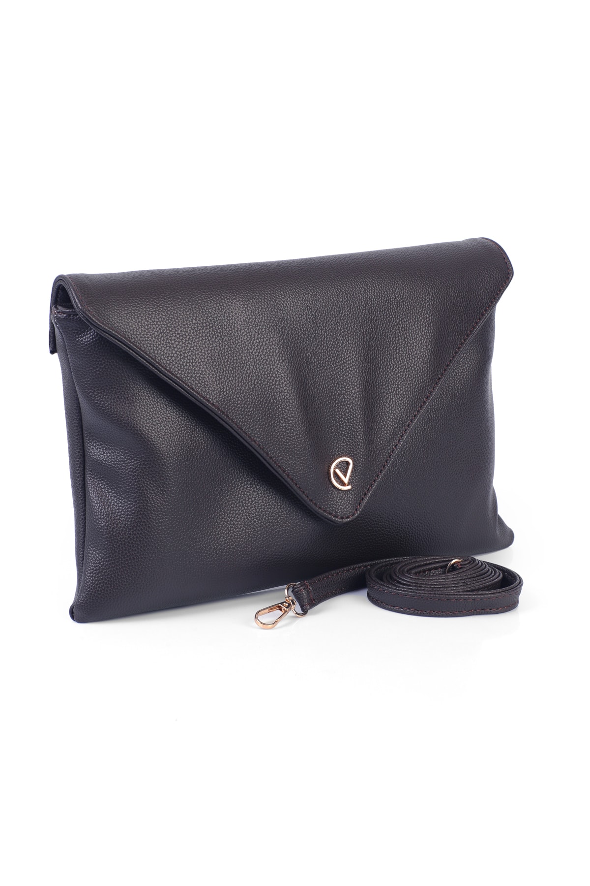 Gemma Zarf Kapaklı Clutch Çanta - Siyah