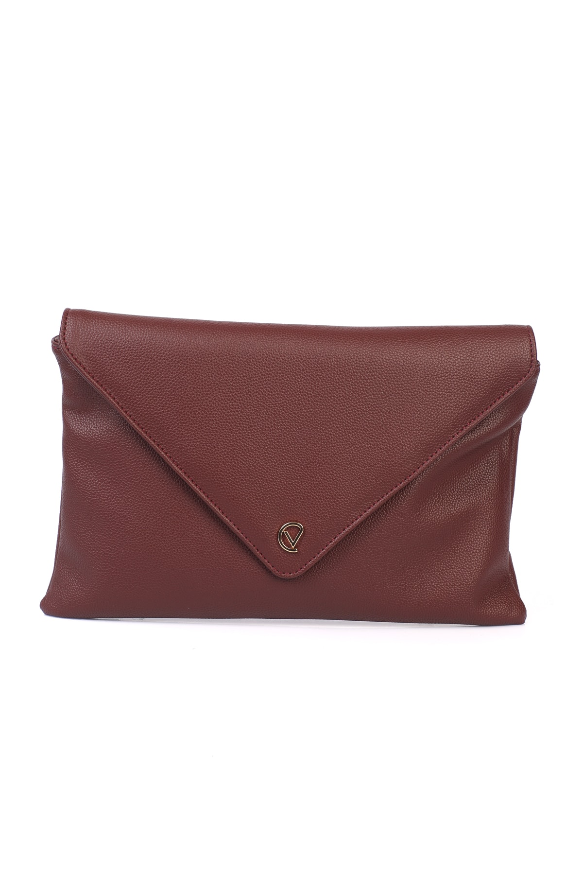 Gemma Zarf Kapaklı Clutch Çanta - Bordo