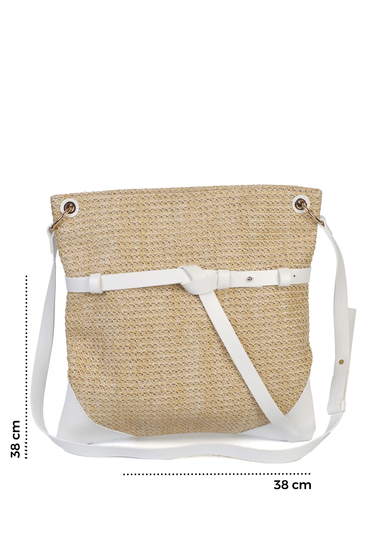 Lenora Hasır Dokulu Omuz Çantası