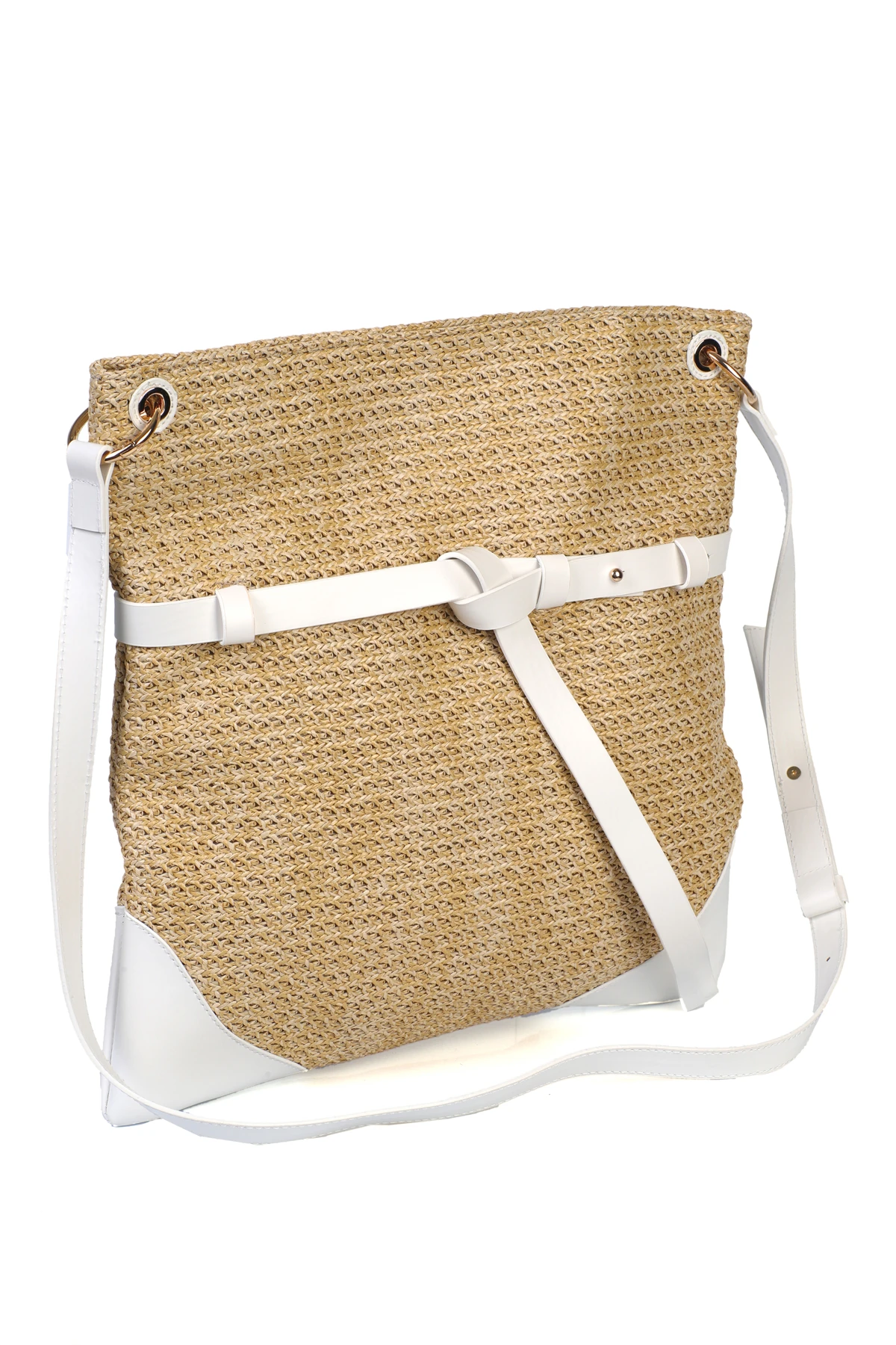 Lenora Hasır Dokulu Omuz Çantası