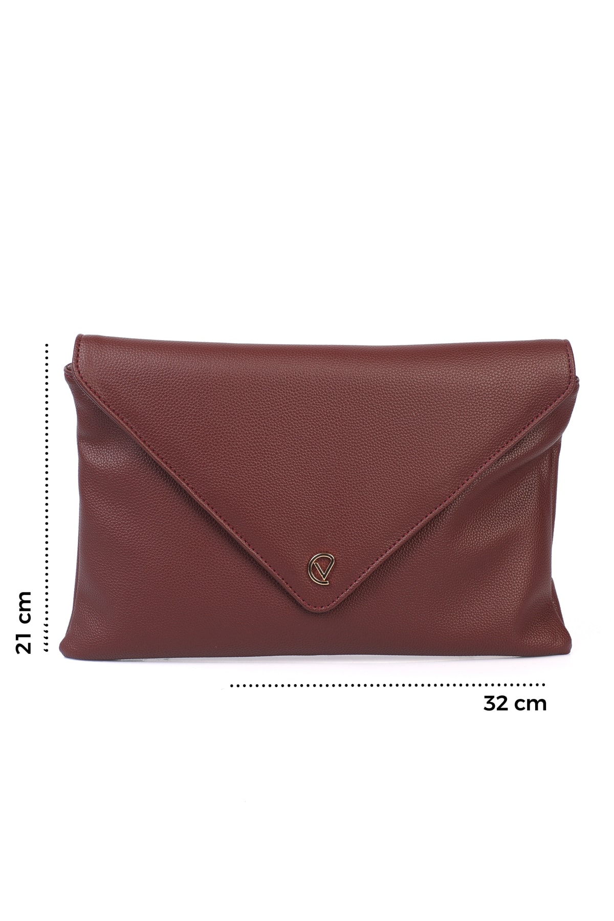 Gemma Zarf Kapaklı Clutch Çanta - Bordo