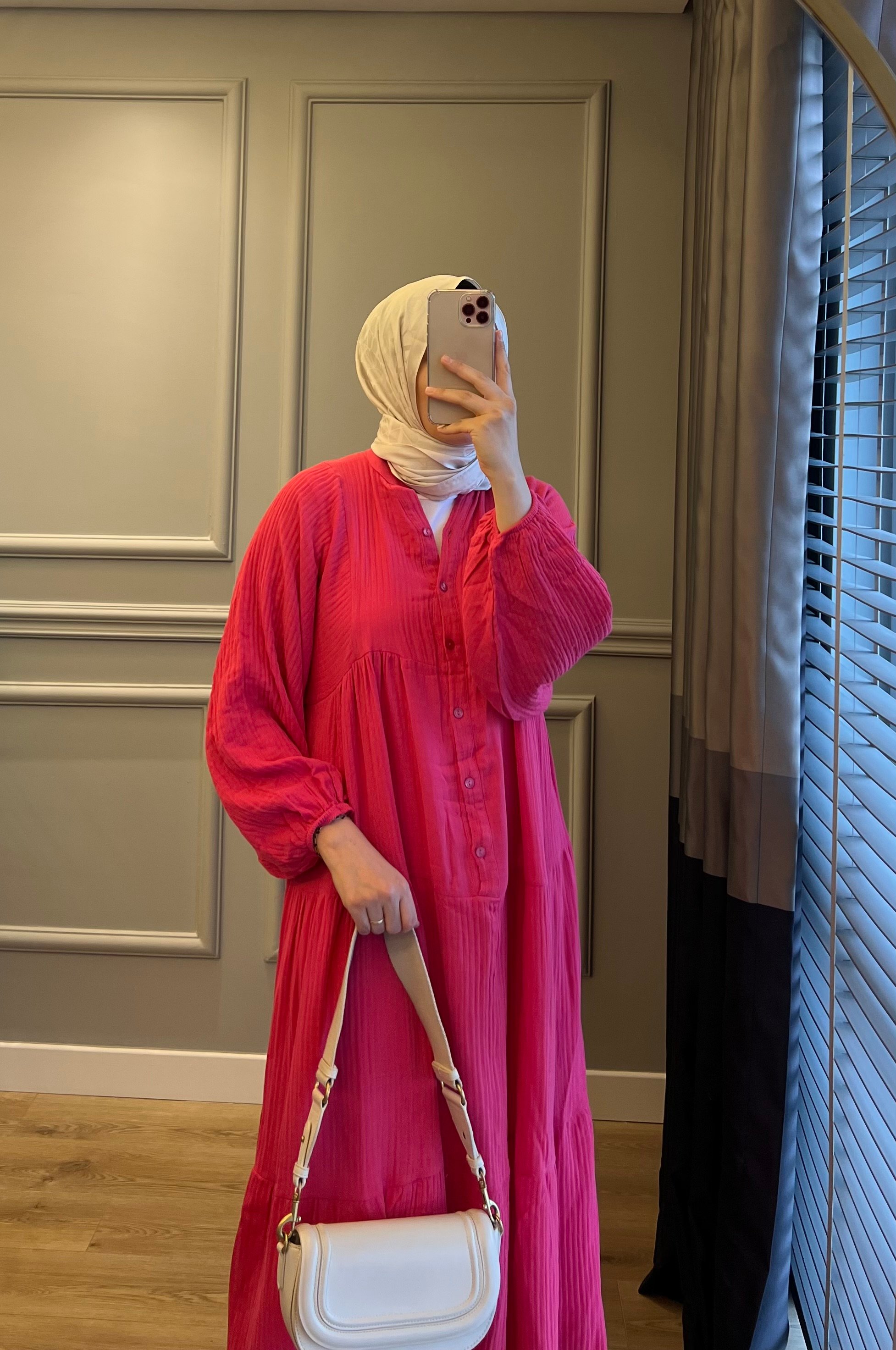 Müslin Elbise Pembe