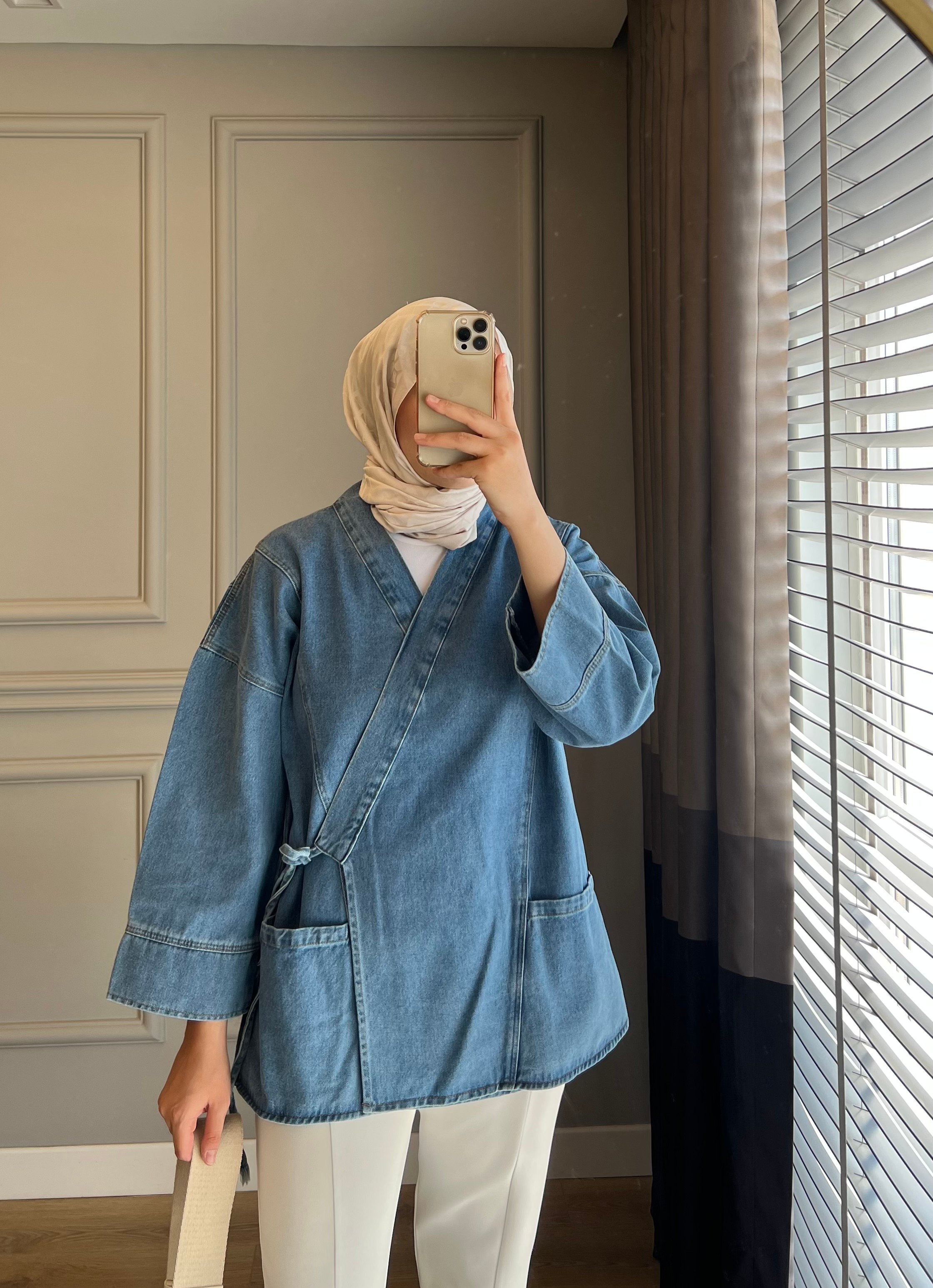 Denim Kimono Mavi