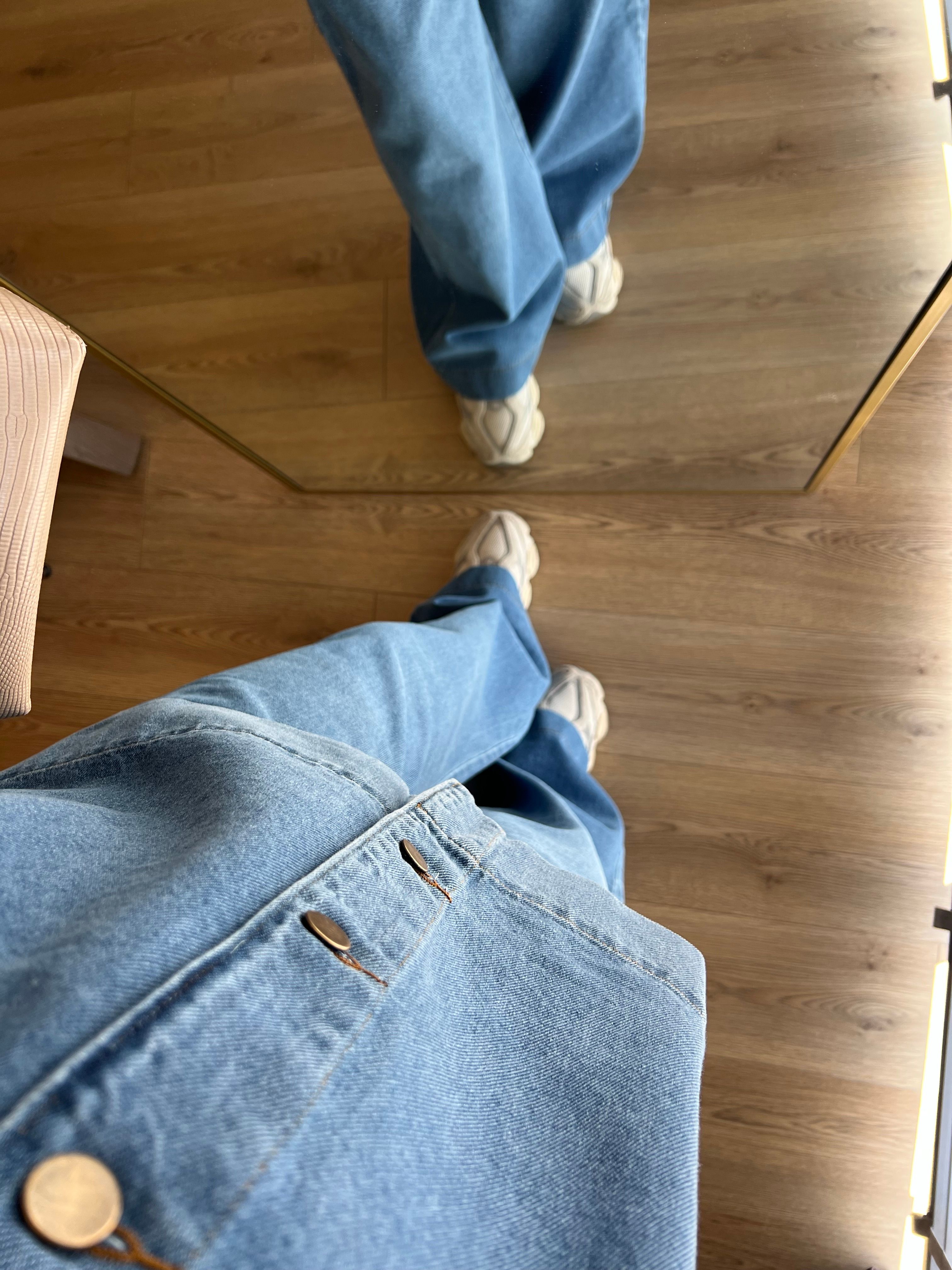 Denim Kot Takım Mavi