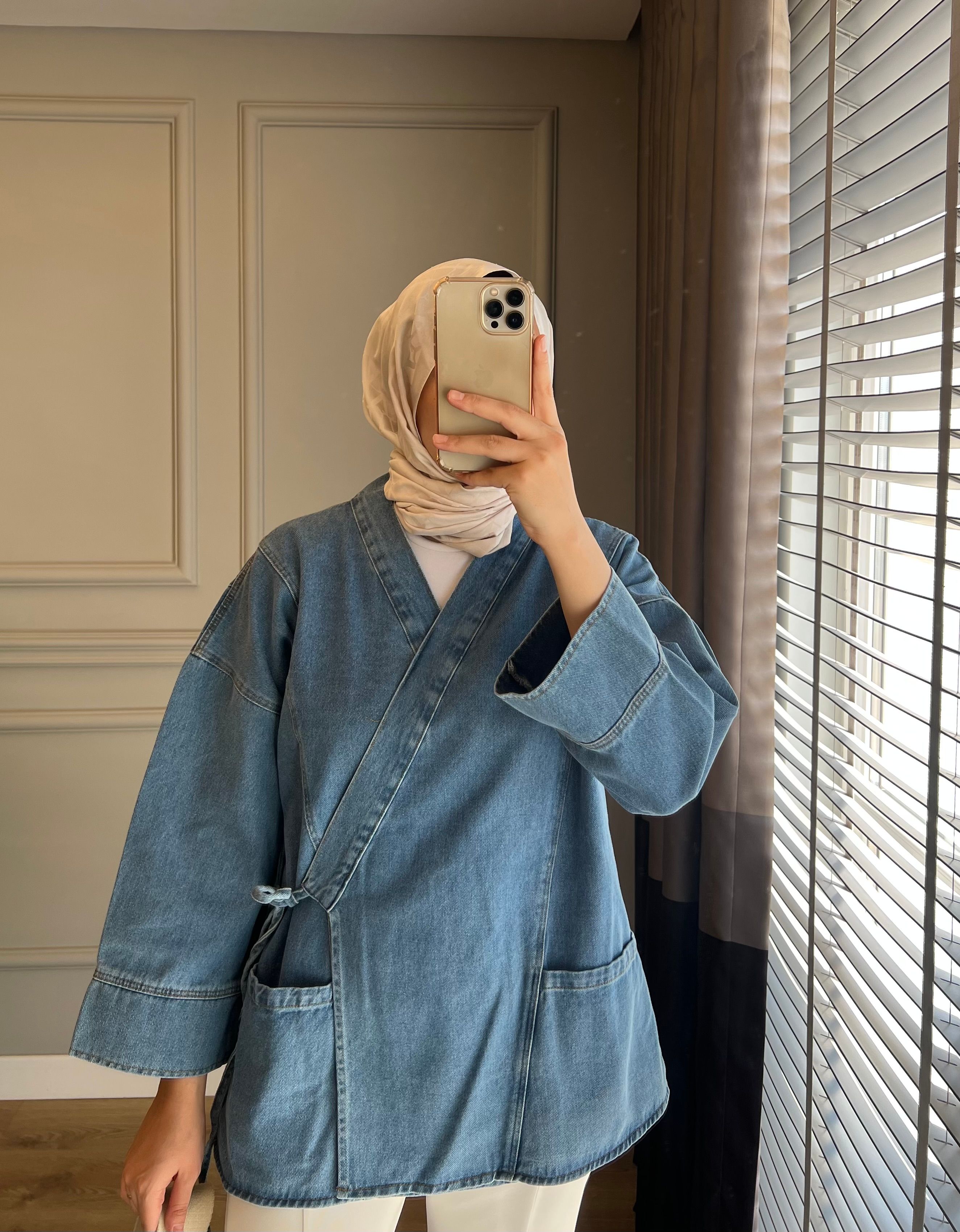 Denim Kimono Mavi
