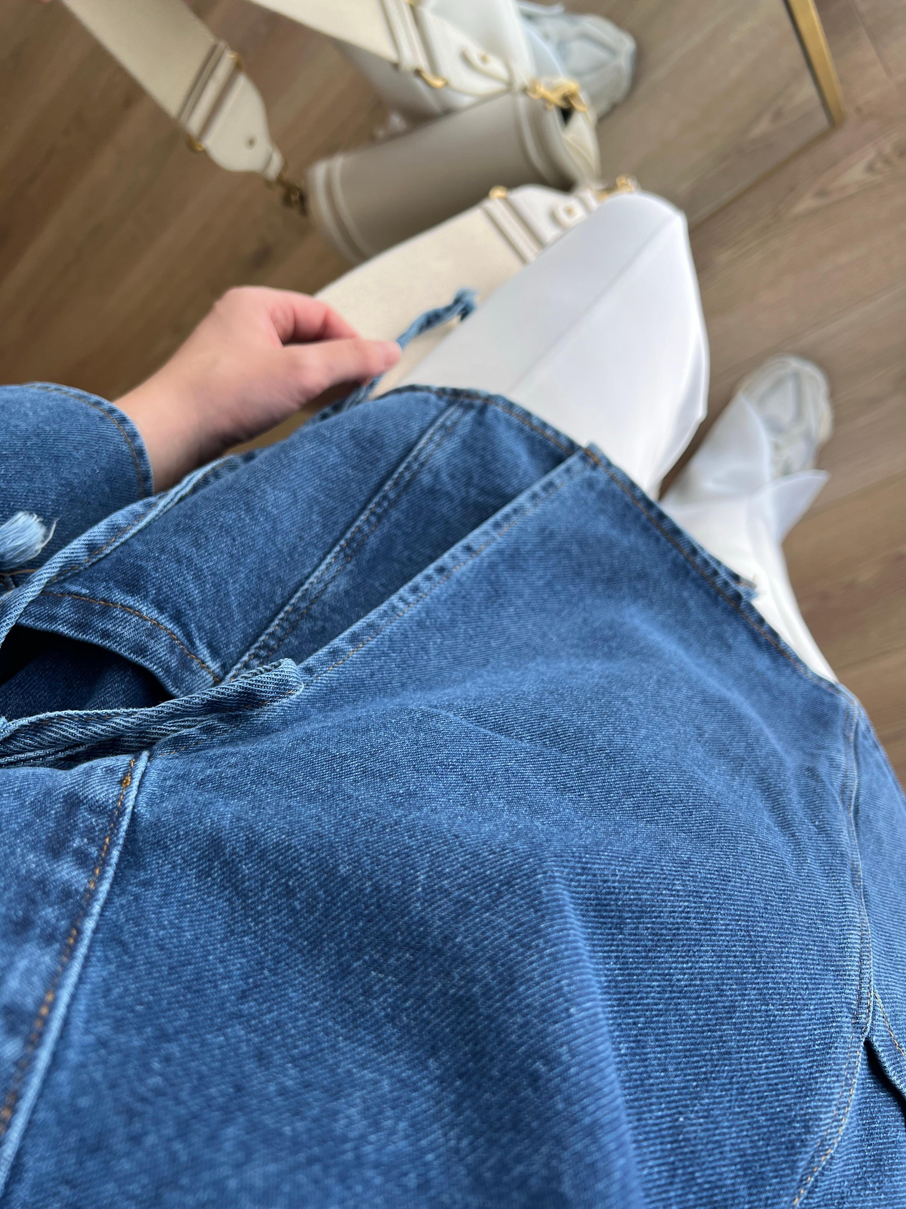 Denim Kimono Lacivert 