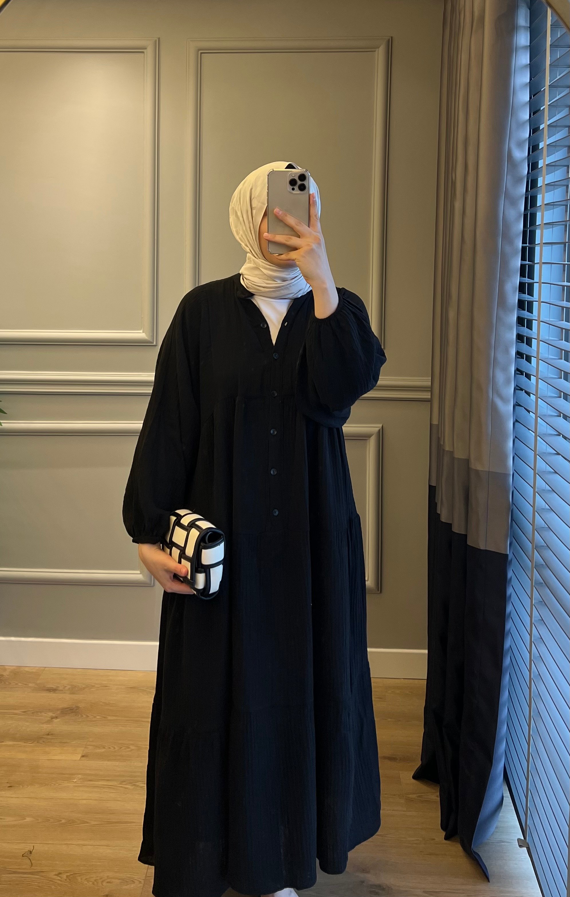 Müslin Elbise Siyah