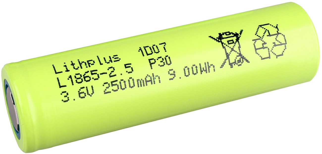 Lithplus L1865-2.5 Li-ion Pil (Yenilenmiş) – 2450mAh, 3.6 V