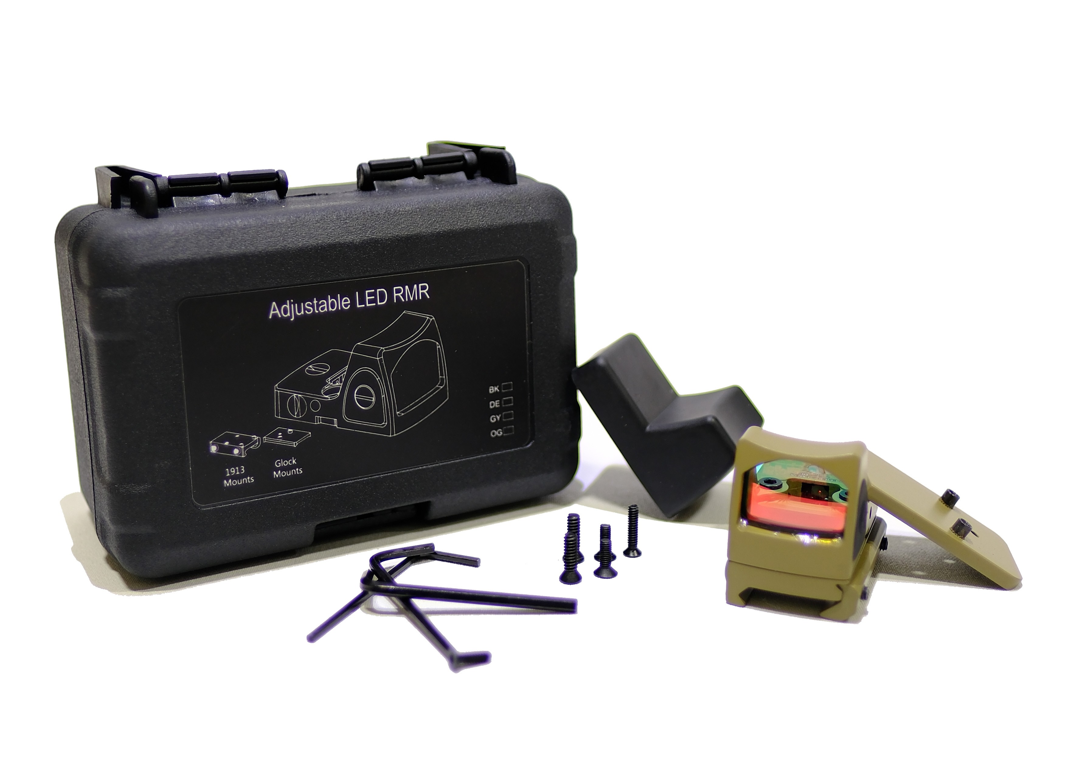 Adjustable LED RMR Red Dot Sight – Sarı/Amber Cam, 3 MOA Dot, Glock MOS / 1913