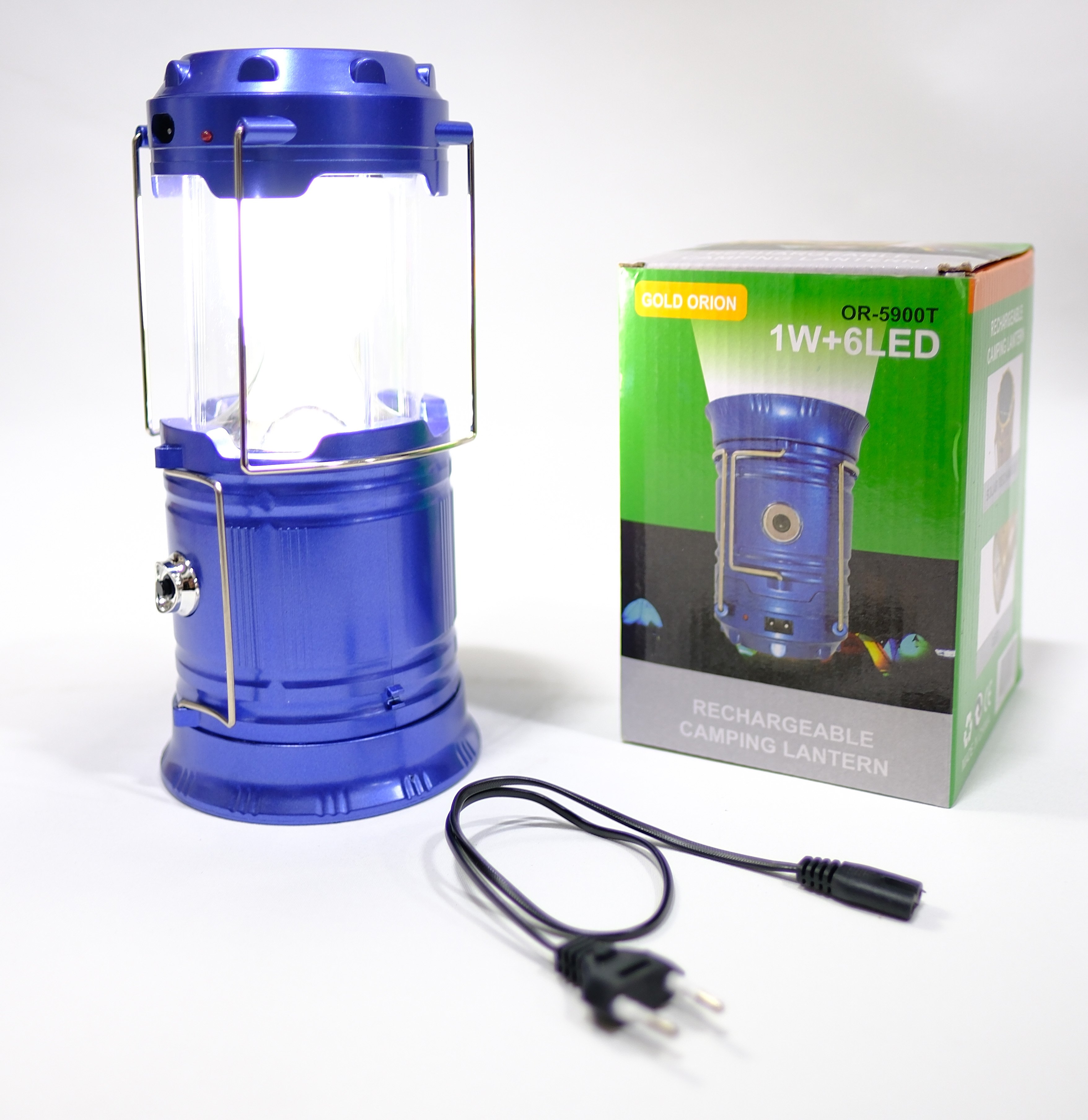 Gold Orion OR‑5900T Solar & USB Şarjlı Kamp Lambası – 2 in 1 Fanus LED & Fener