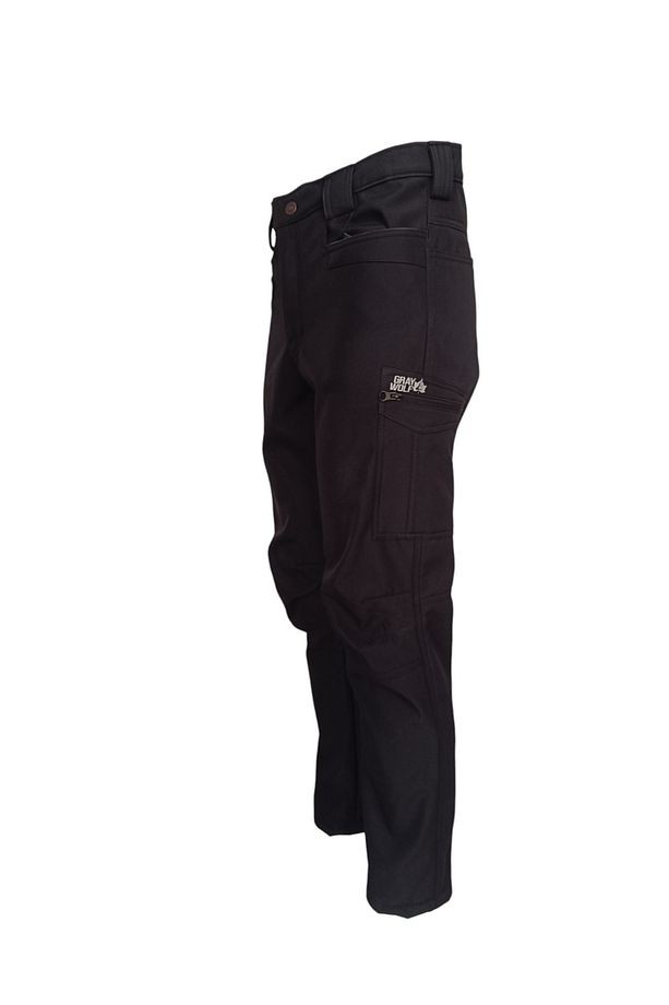 GRAY WOLF Kargo Pantolonu Softshell Polarlı - Siyah