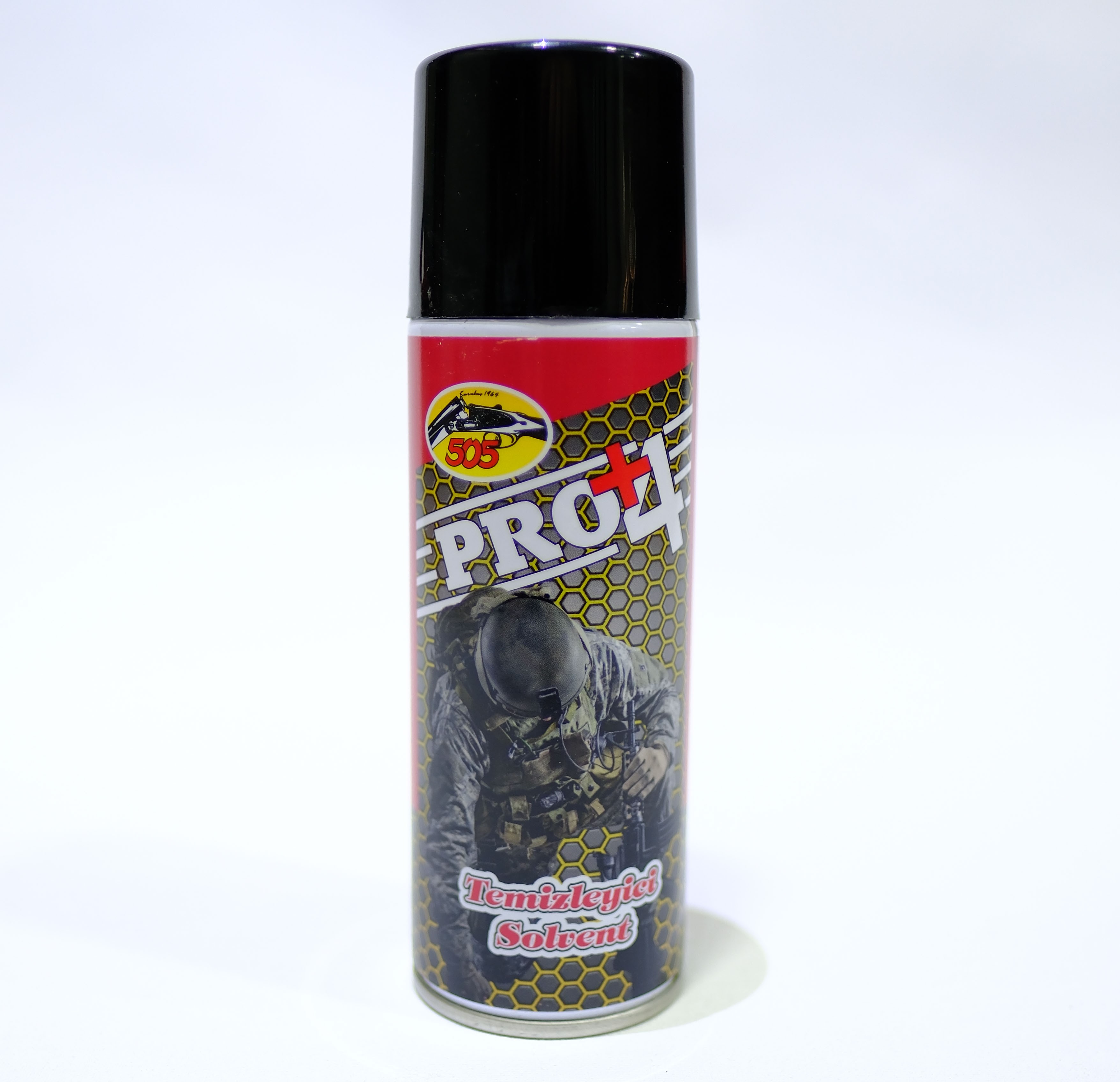 PRO+4 Temizleyici Solvent Sprey – Silah ve Mekanik Parça Yağ, Kurum ve Kalıntı Temizleyici