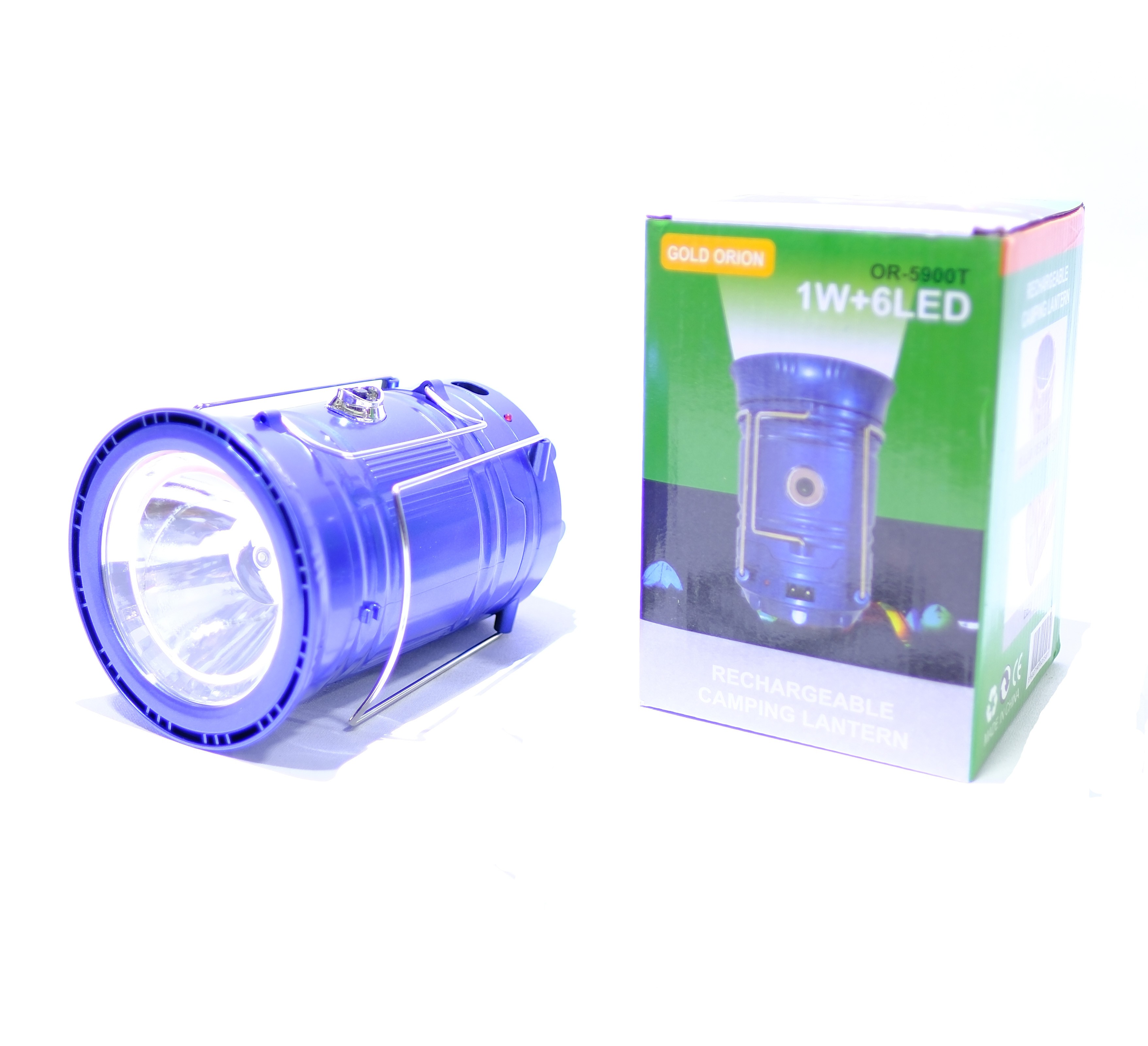 Gold Orion OR‑5900T Solar & USB Şarjlı Kamp Lambası – 2 in 1 Fanus LED & Fener