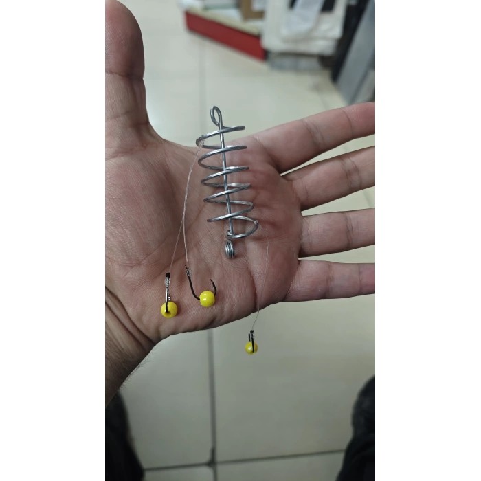 Boncuklu yaylı iğneli takım