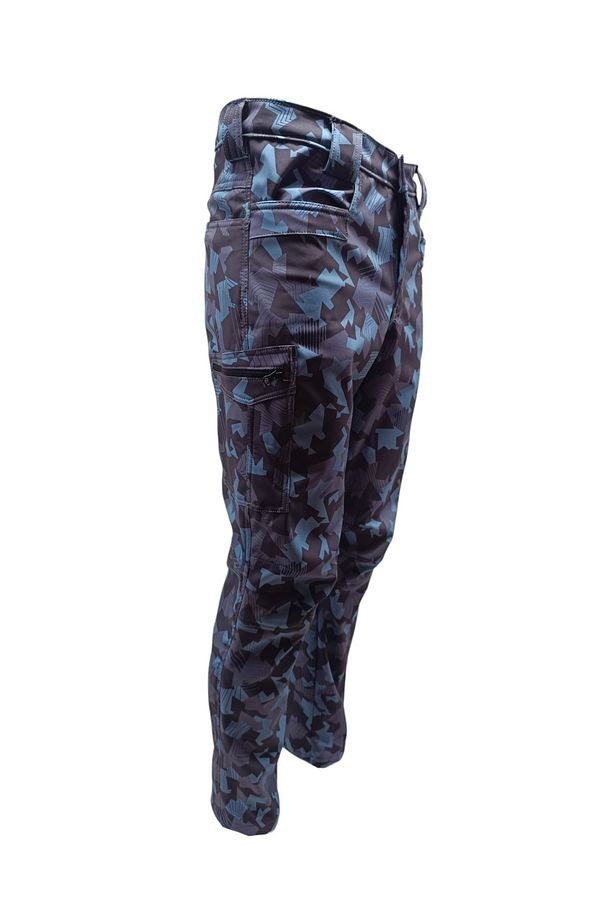 GRAY WOLF Kargo Pantolonu Softshell Polarlı- Mavi Kamuflaj