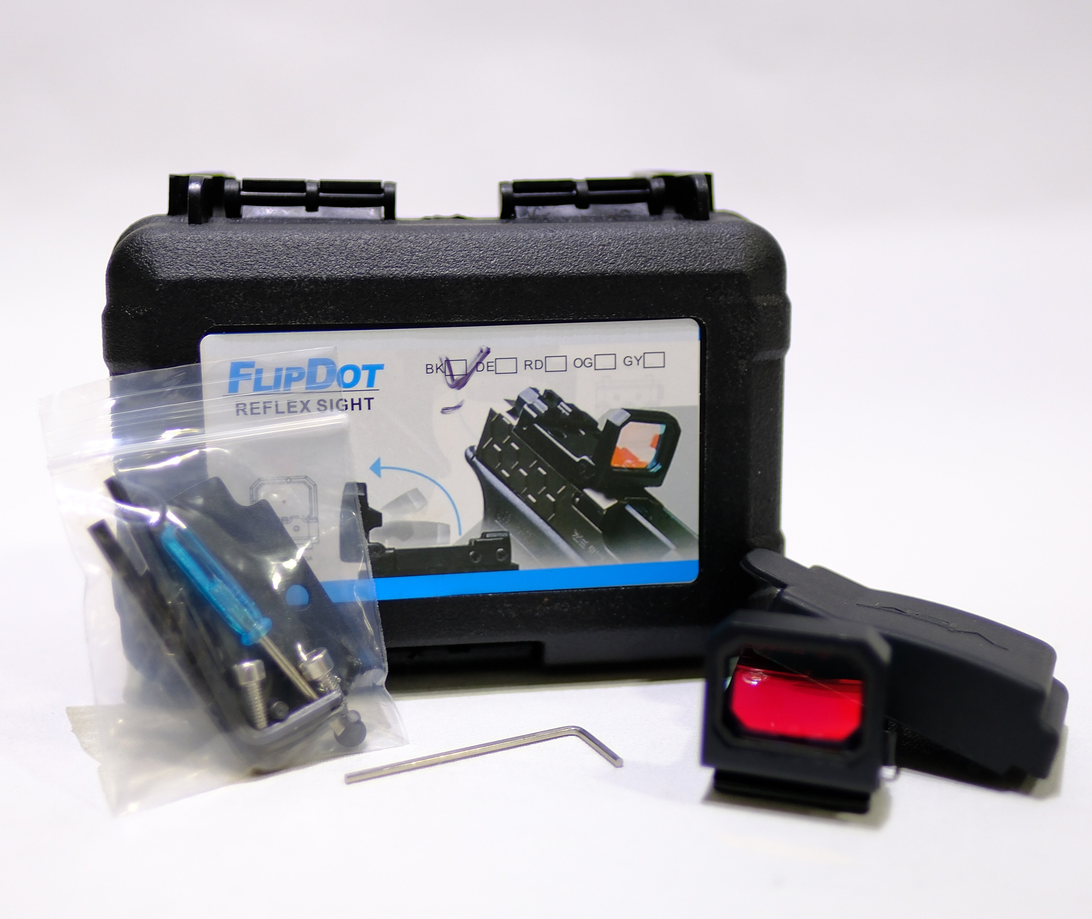 FlipDot Pro/M2 Katlanır Red Dot Sight – 3 MOA, Glock MOS / 1913 Montajlı, Flip‑Up Lens