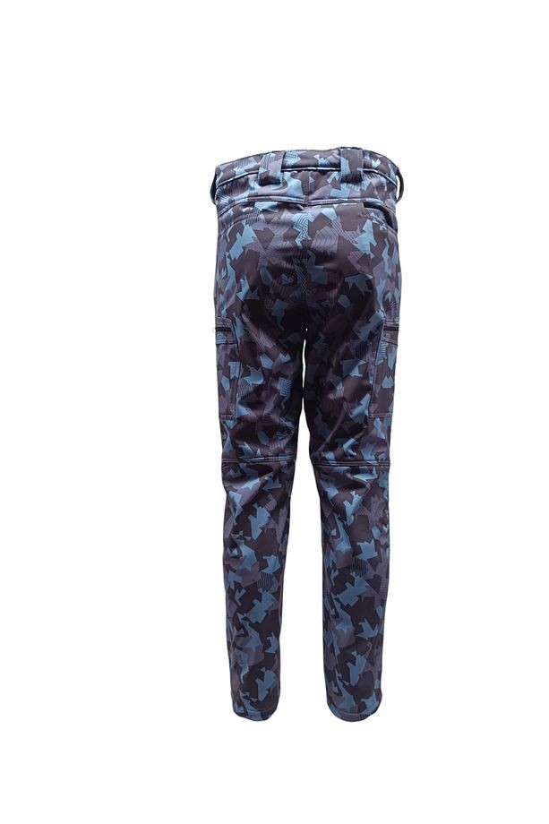 GRAY WOLF Kargo Pantolonu Softshell Polarlı- Mavi Kamuflaj