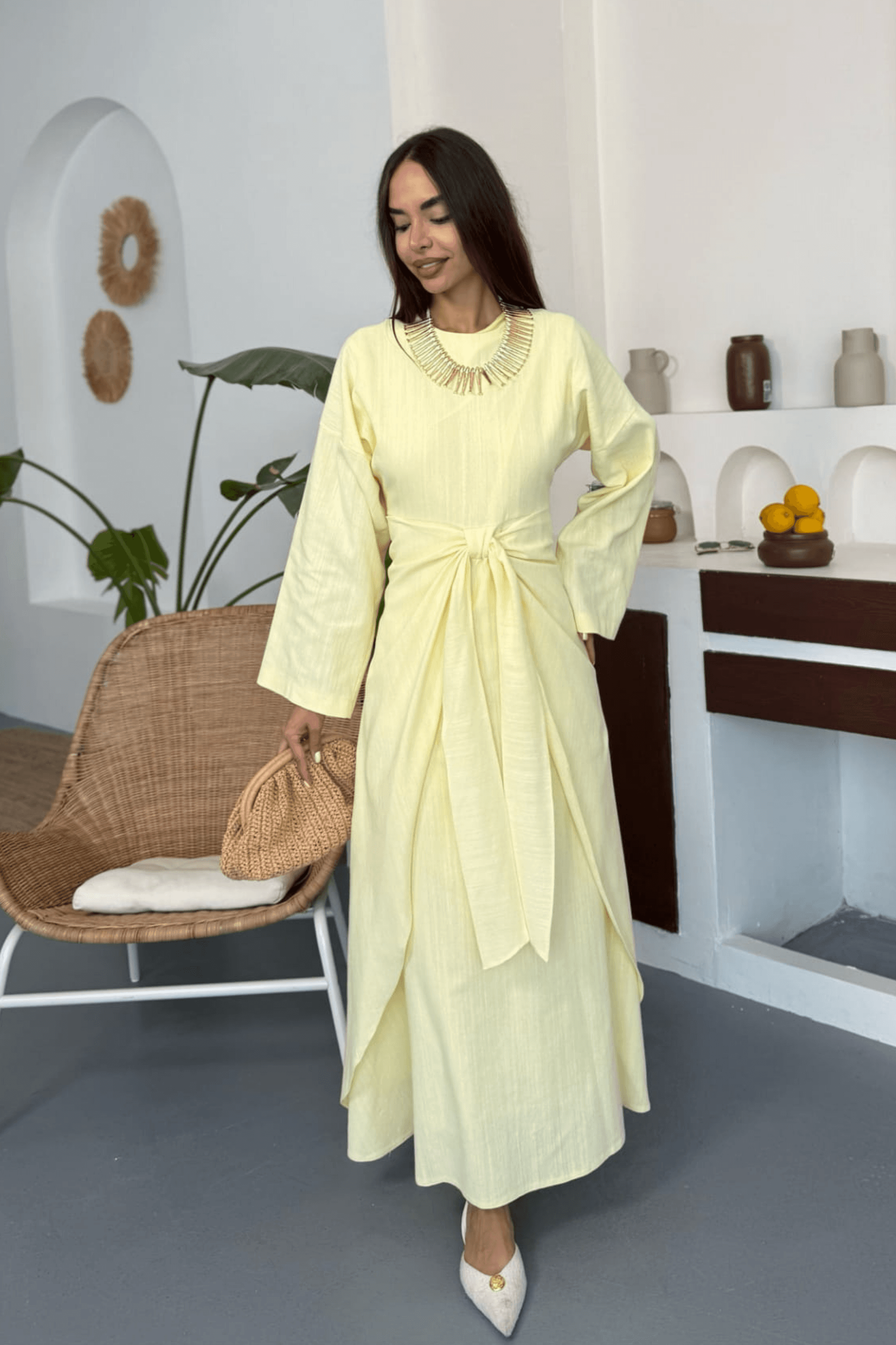 Parla Elbise - Limon Sarısı