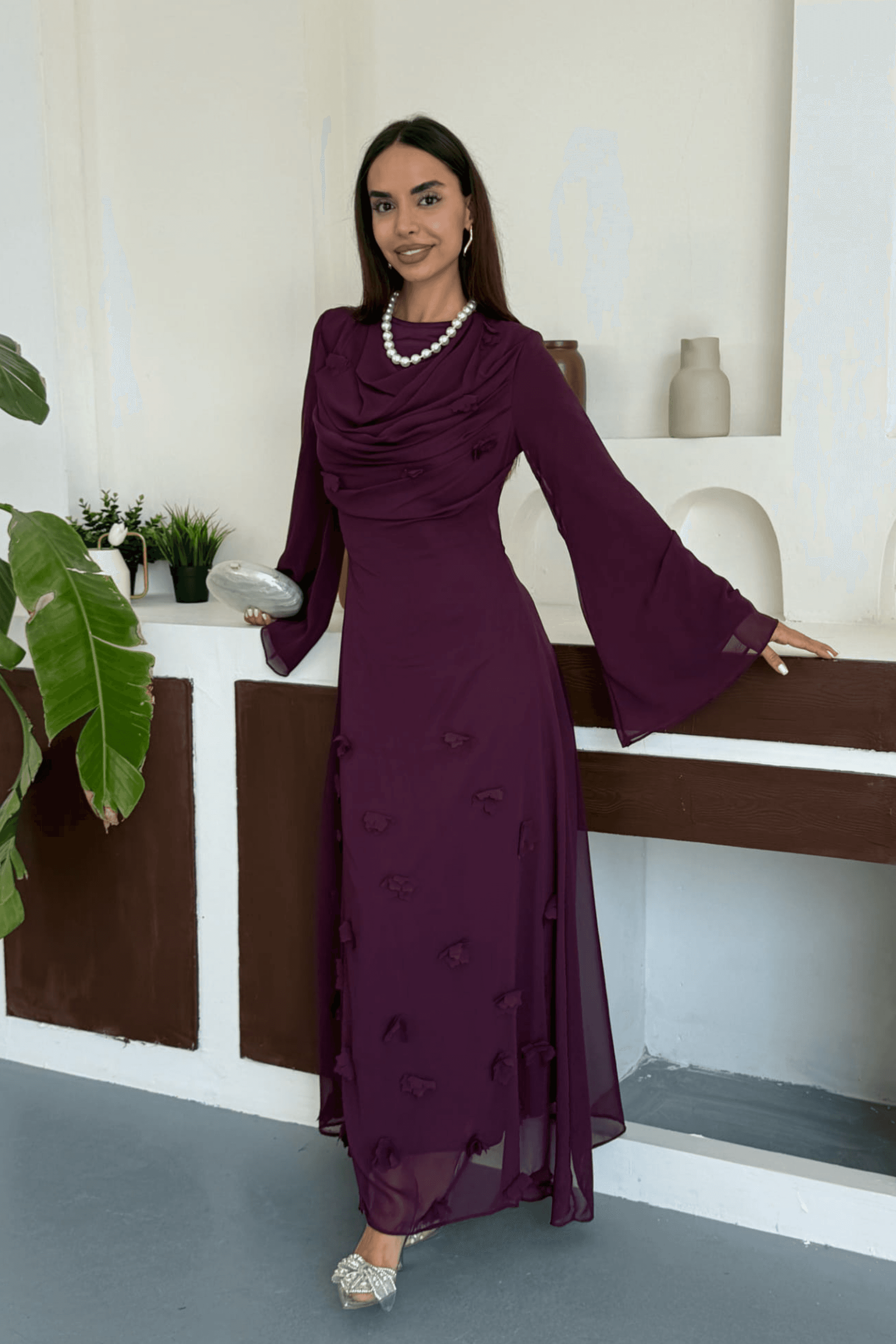Zenia Elbise - Bordo