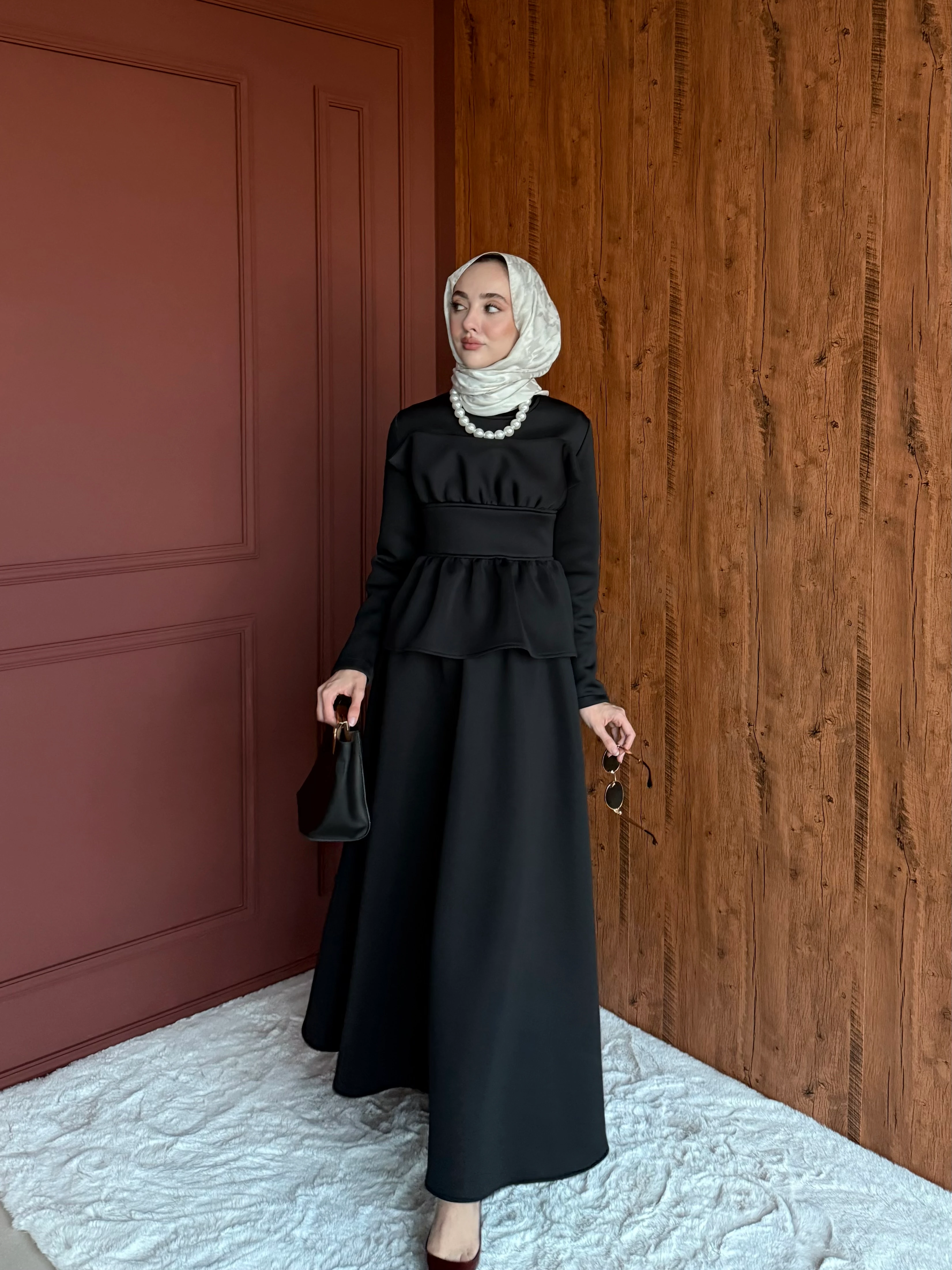 Piraye Etekli Takım - Siyah