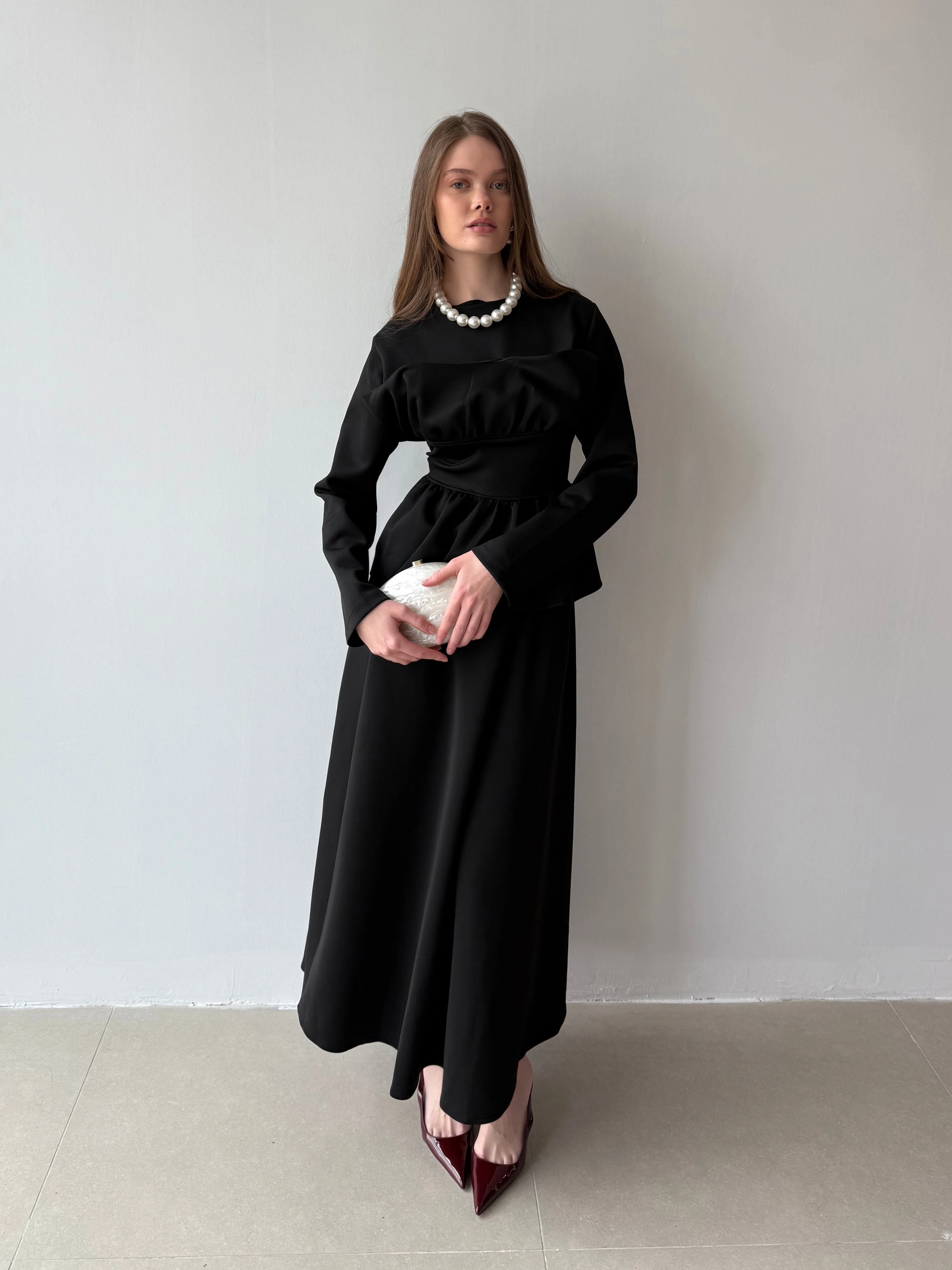 Piraye Etekli Takım - Siyah