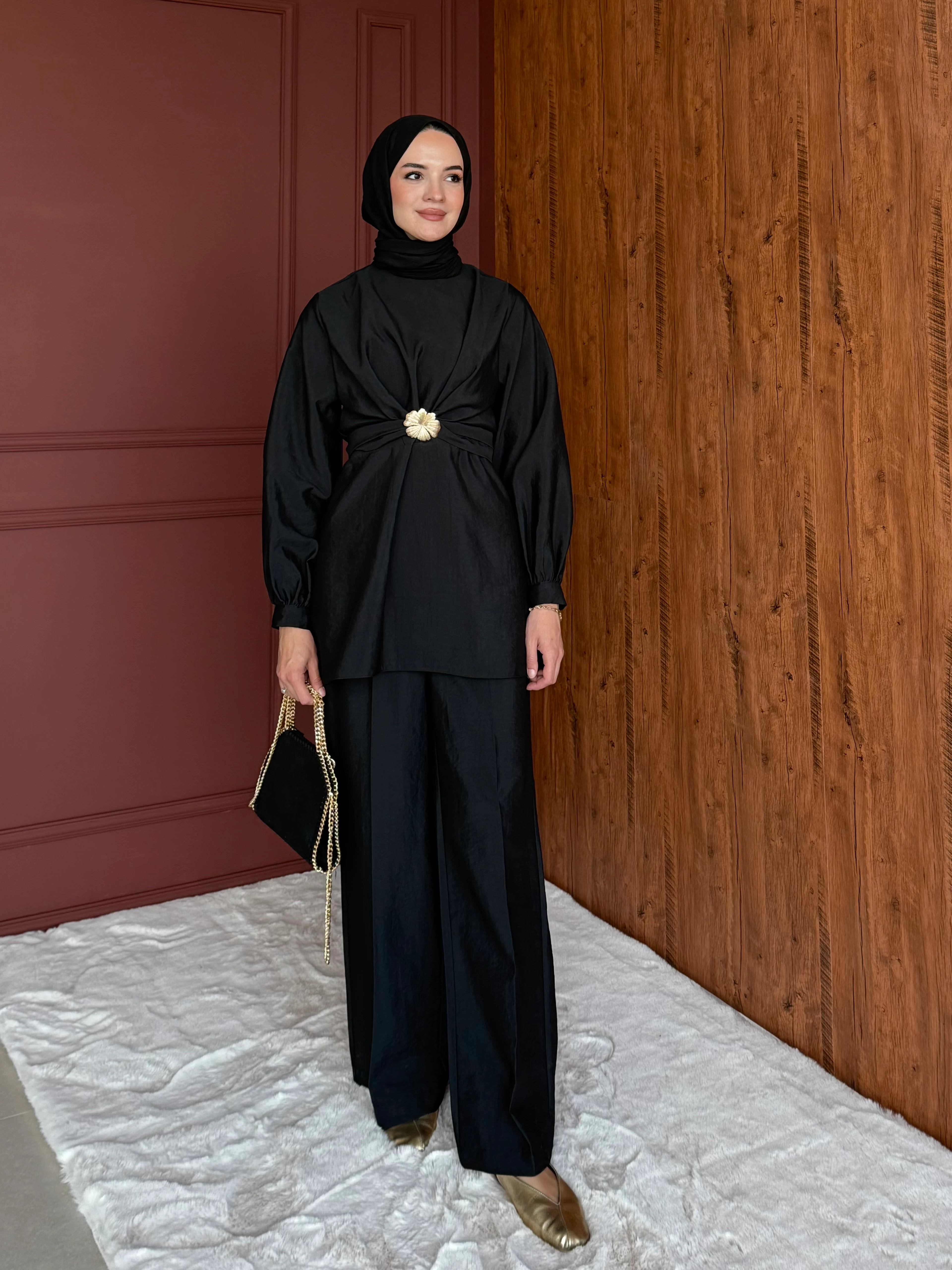 Kressa Pantolonlu Takım - Siyah