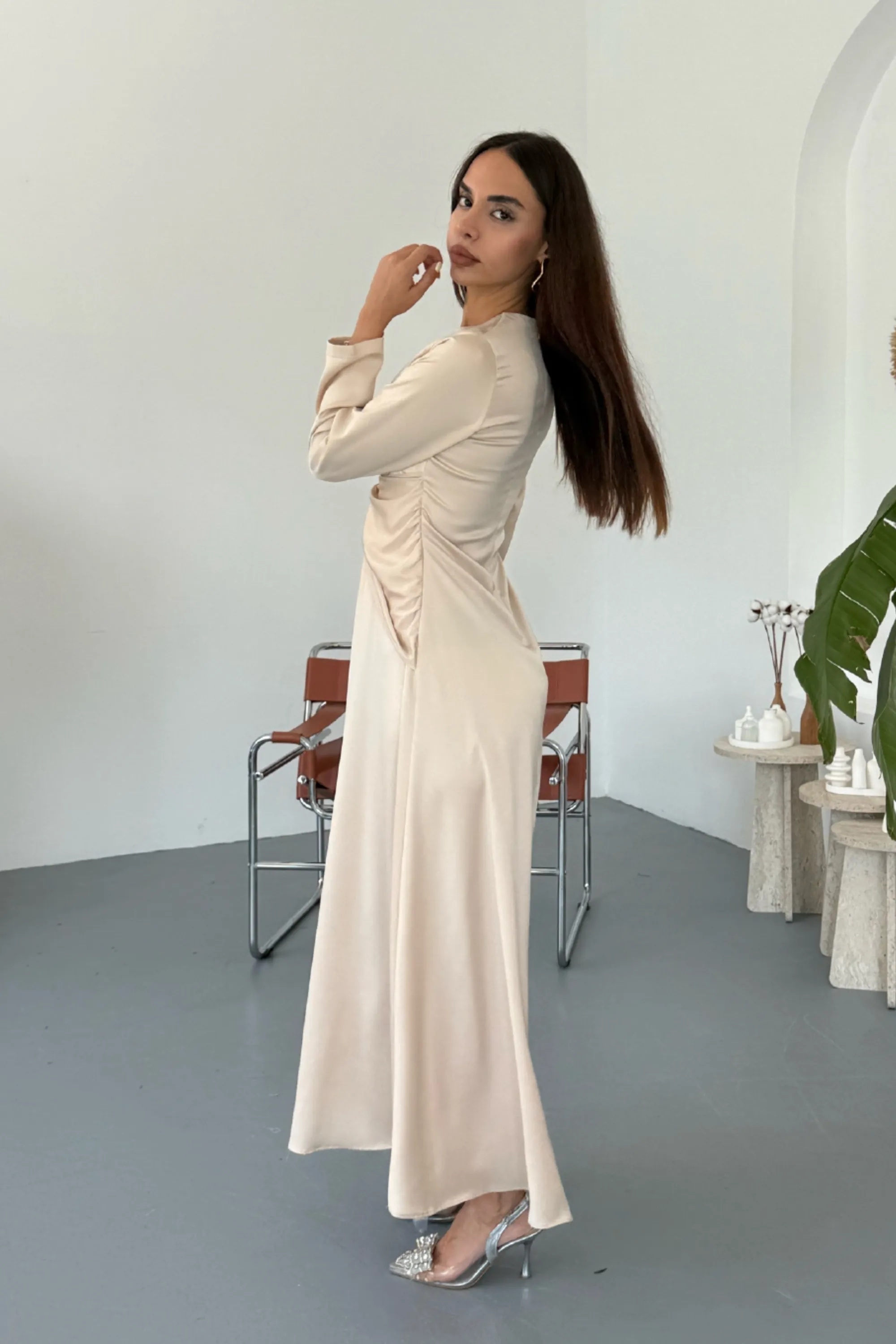 Lavin Beli Tokalı Elbise