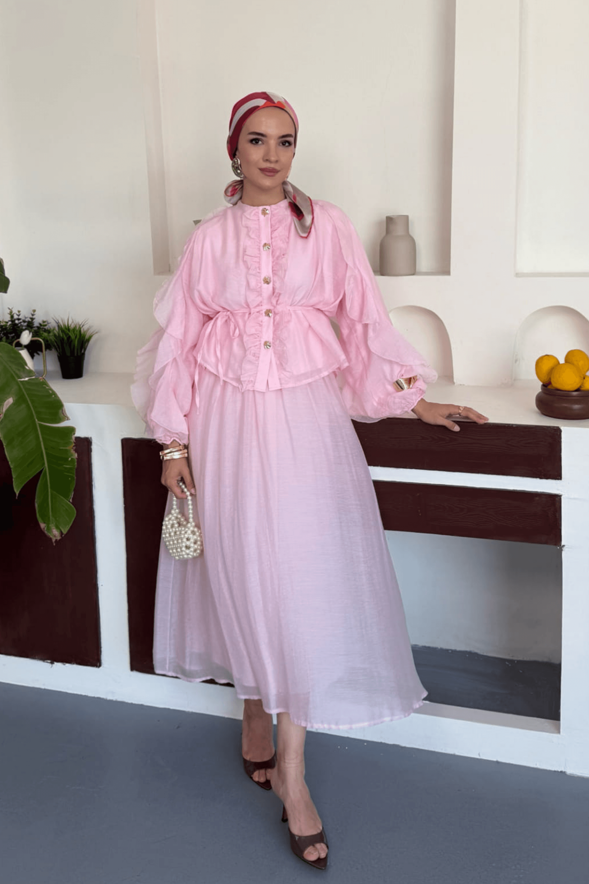 Elvera Etekli Takım - Pembe