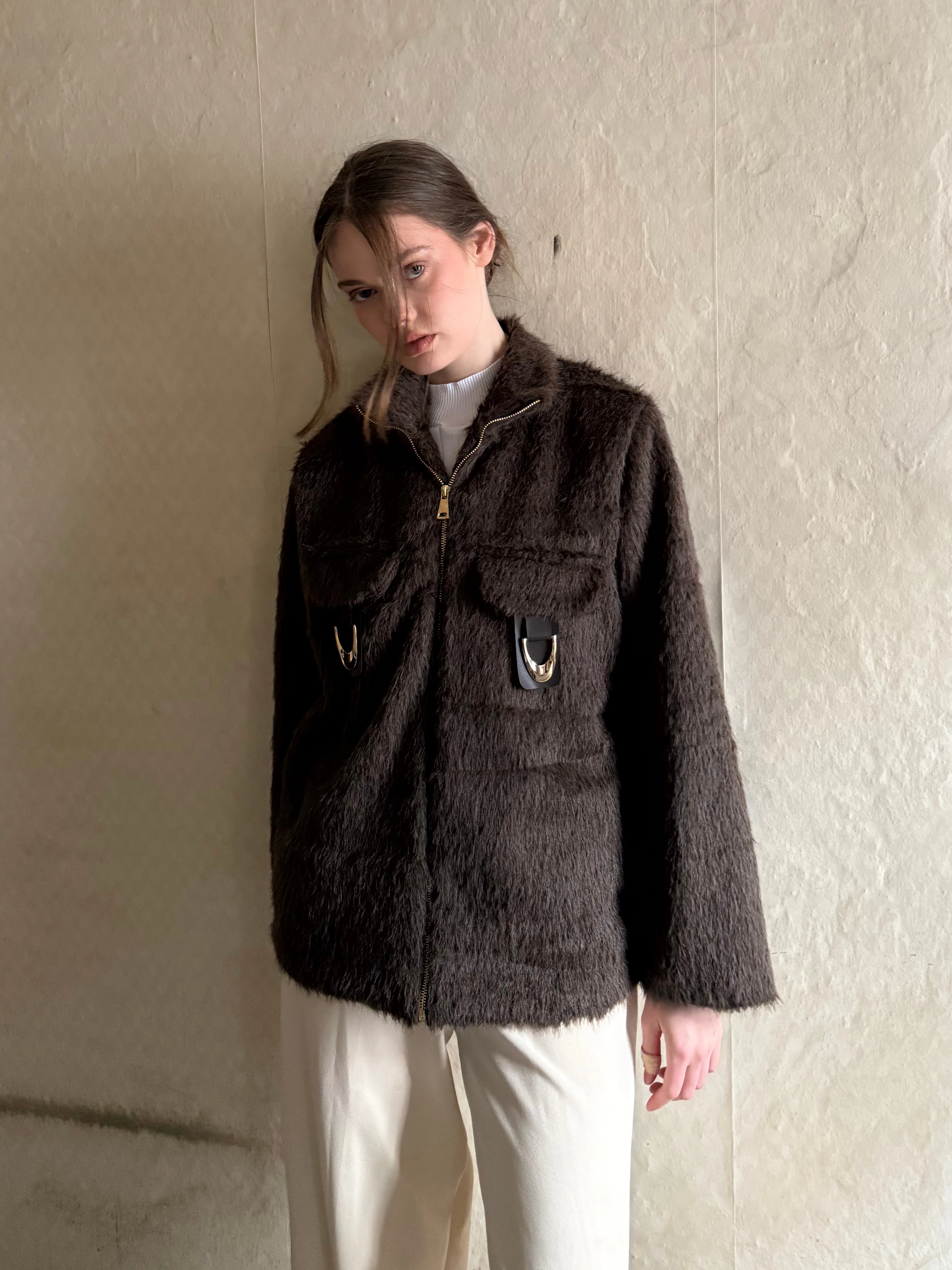 Royal Knit Hırka - Kahverengi