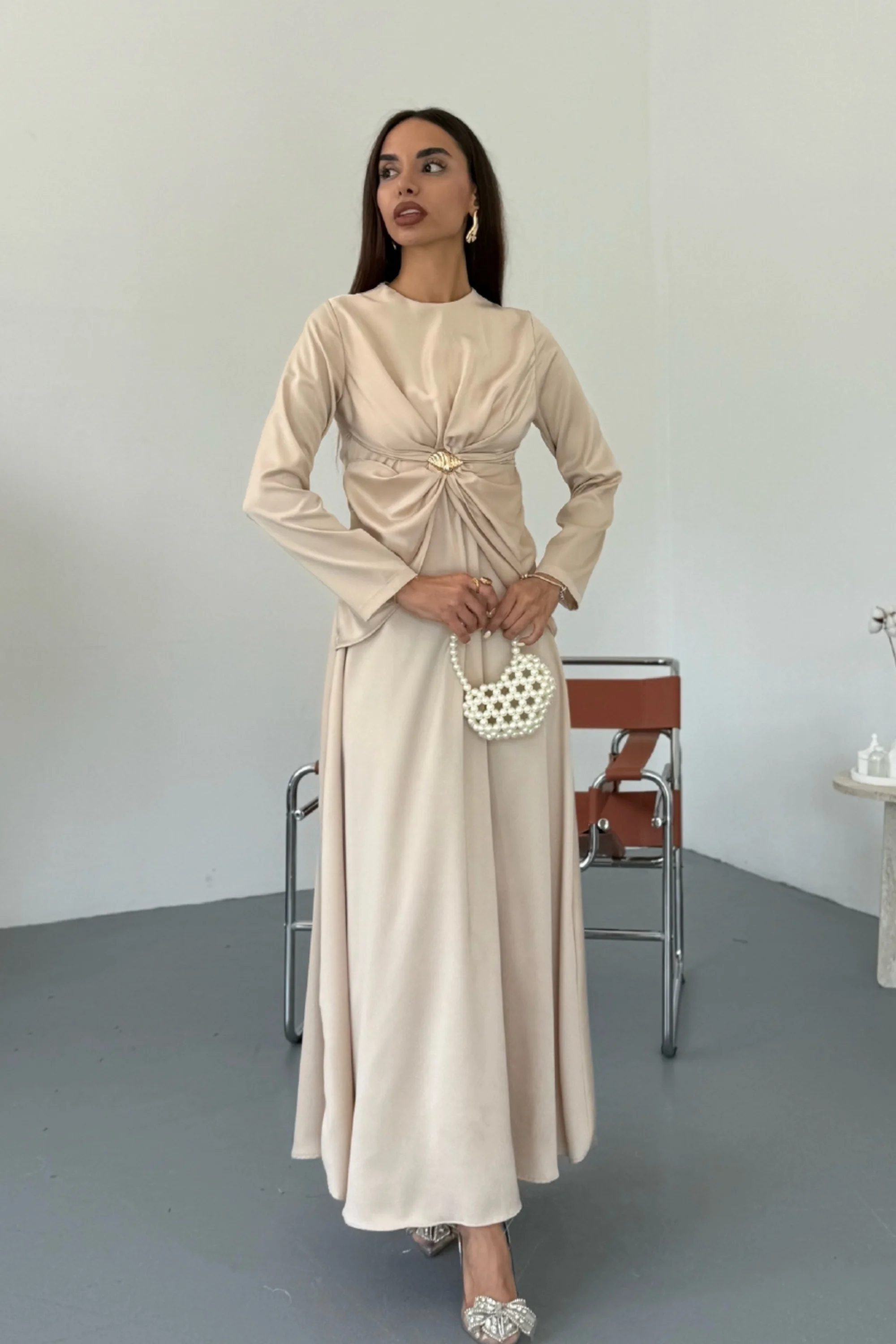 Lavin Beli Tokalı Elbise